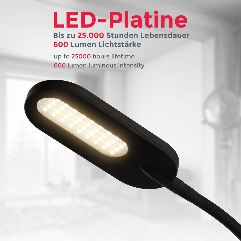 B.K.Licht LED Leuchten-Set, 2-teilig: LED Deckenleuchte + LED Stehlampe 