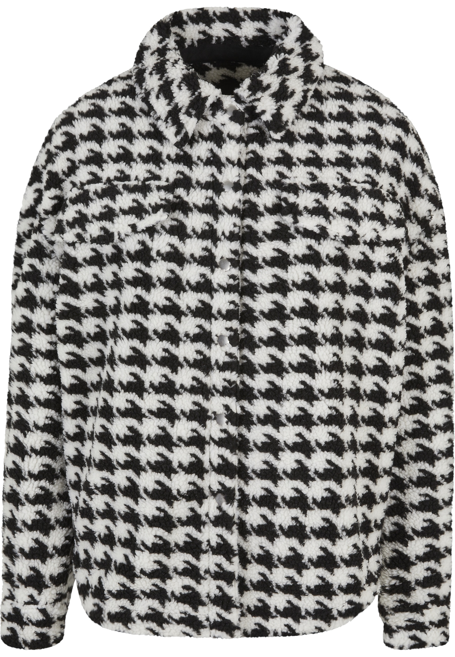 URBAN CLASSICS Langmantel "Urban Classics Damen Ladies AOP Sherpa Overshirt" 1 Stk.