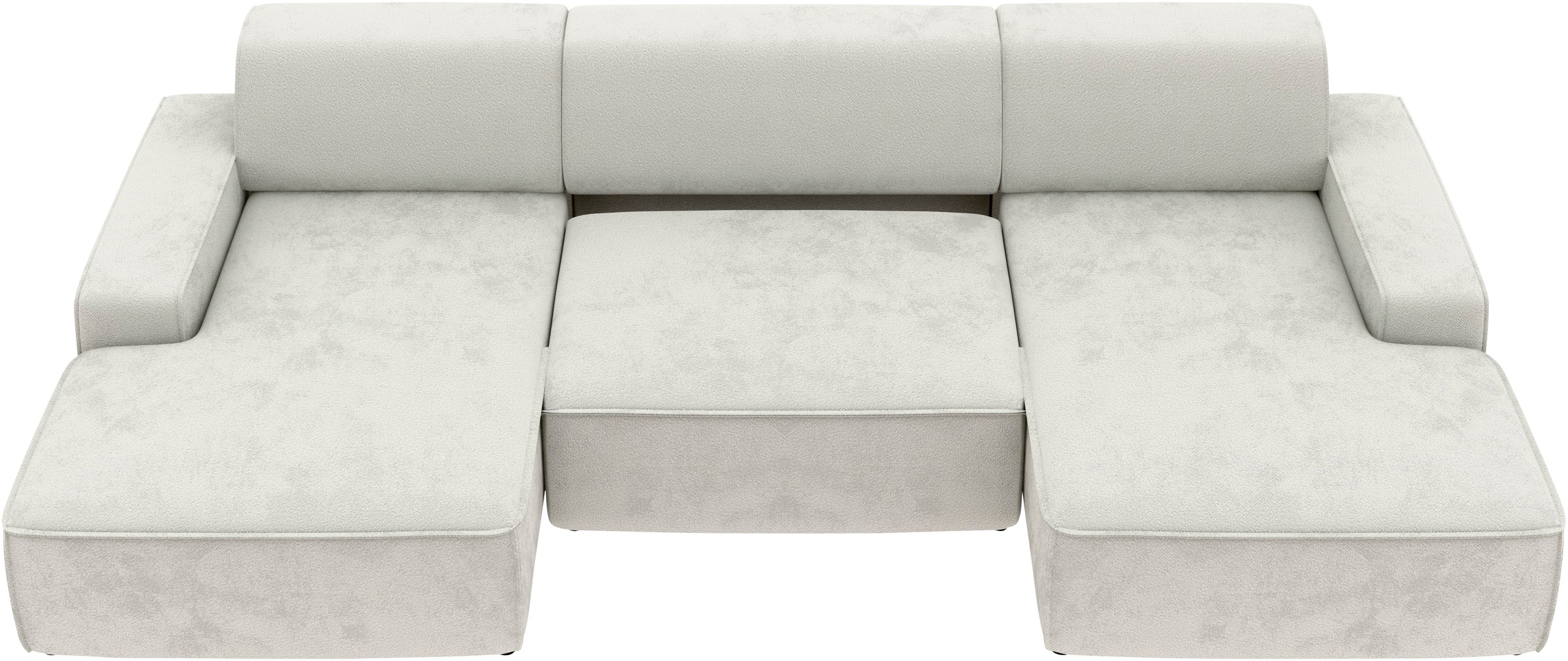 TRENDMANUFAKTUR Wohnlandschaft »Graz, wahlweise mit Sitzvorschub und Bettkasten, U-Form, Breite 329 cm«, in Cord-, haustierfreundlichem LEO Struktur- oder LUMOS-3D-Bezug