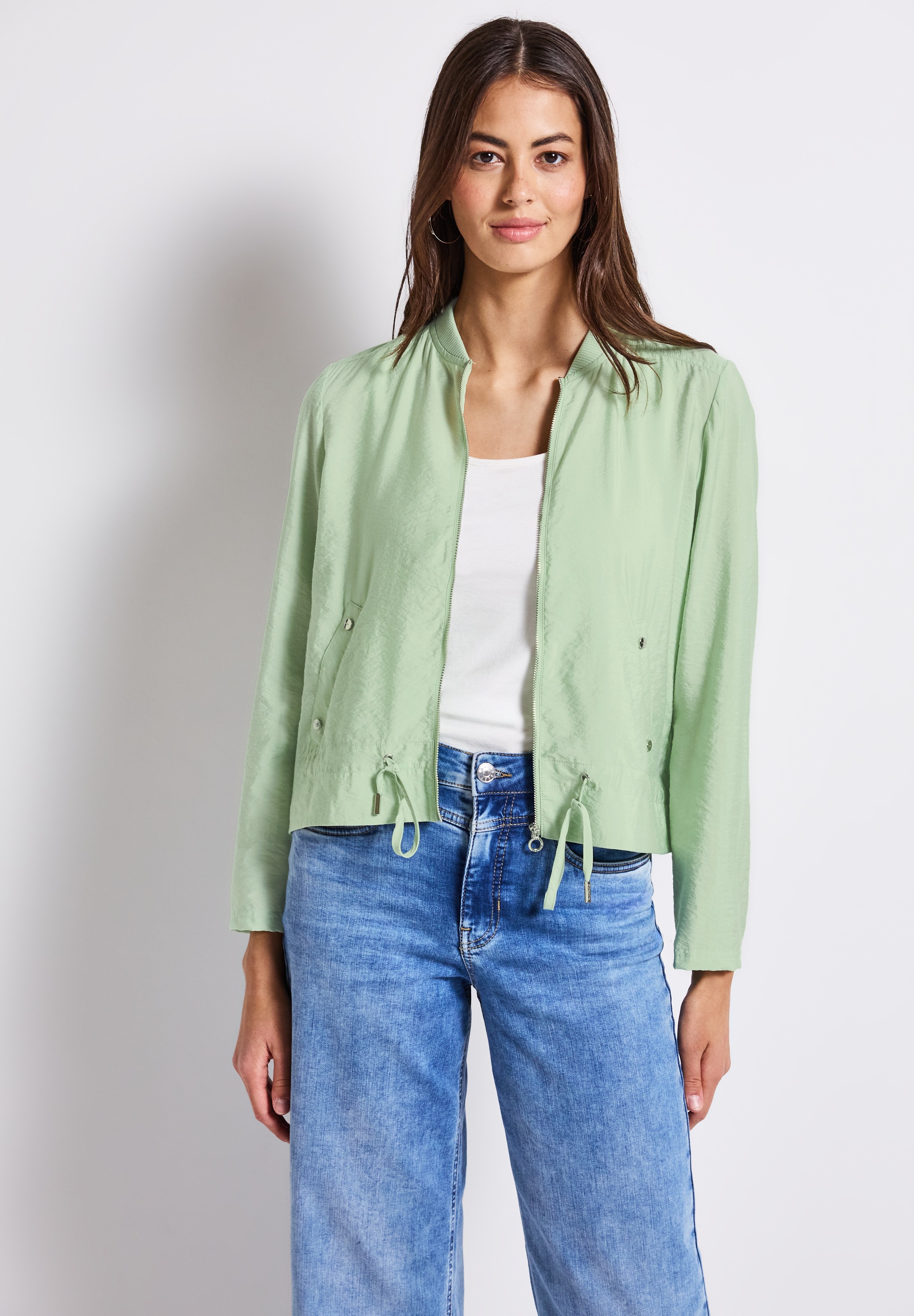 STREET ONE Kurzjacke, ohne Kapuze, aus elastischem Materialmix günstig online kaufen