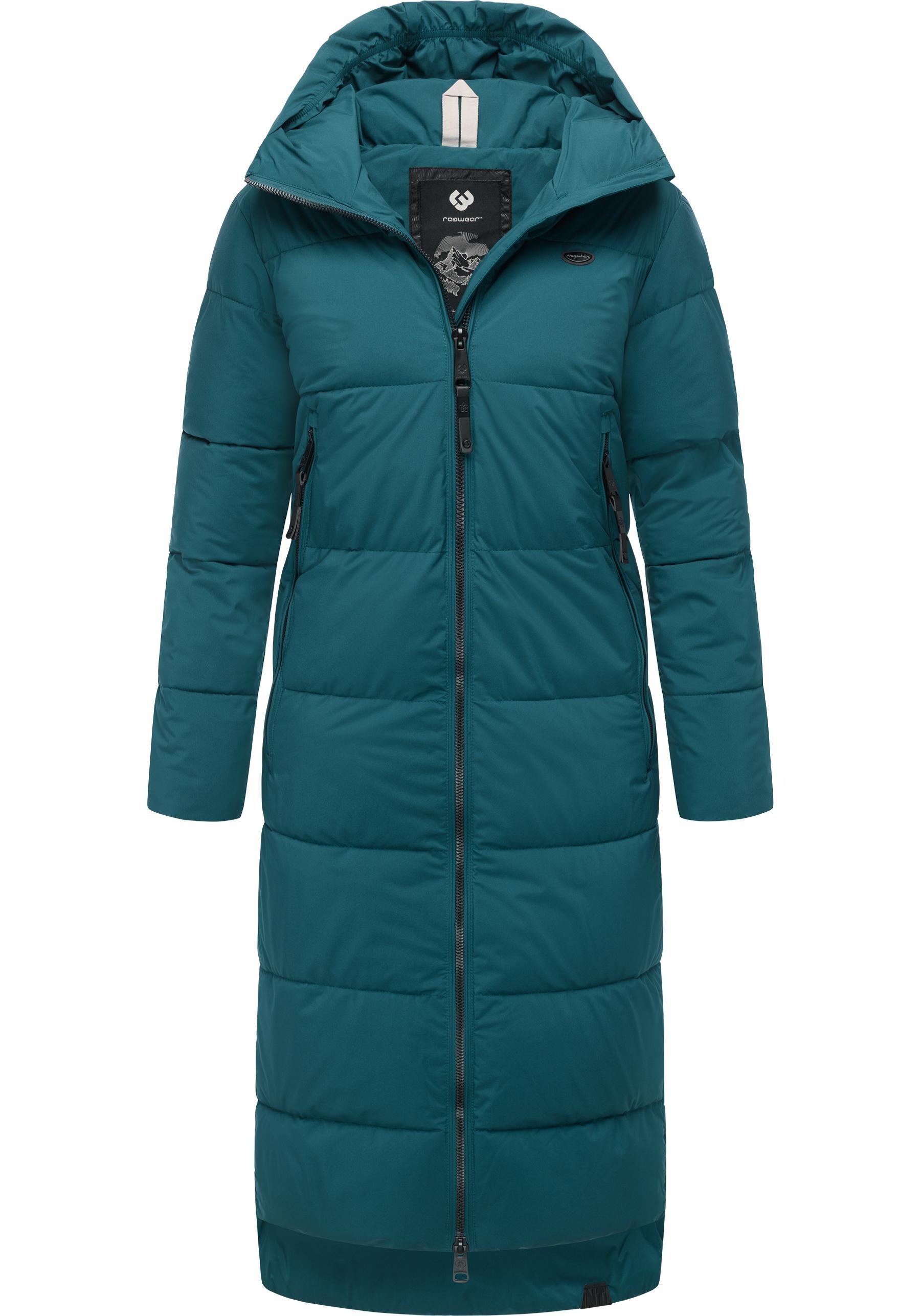 Ragwear Wintermantel »Patrise« Extralanger Damen Winter Steppmantel mit Gehschlitzen