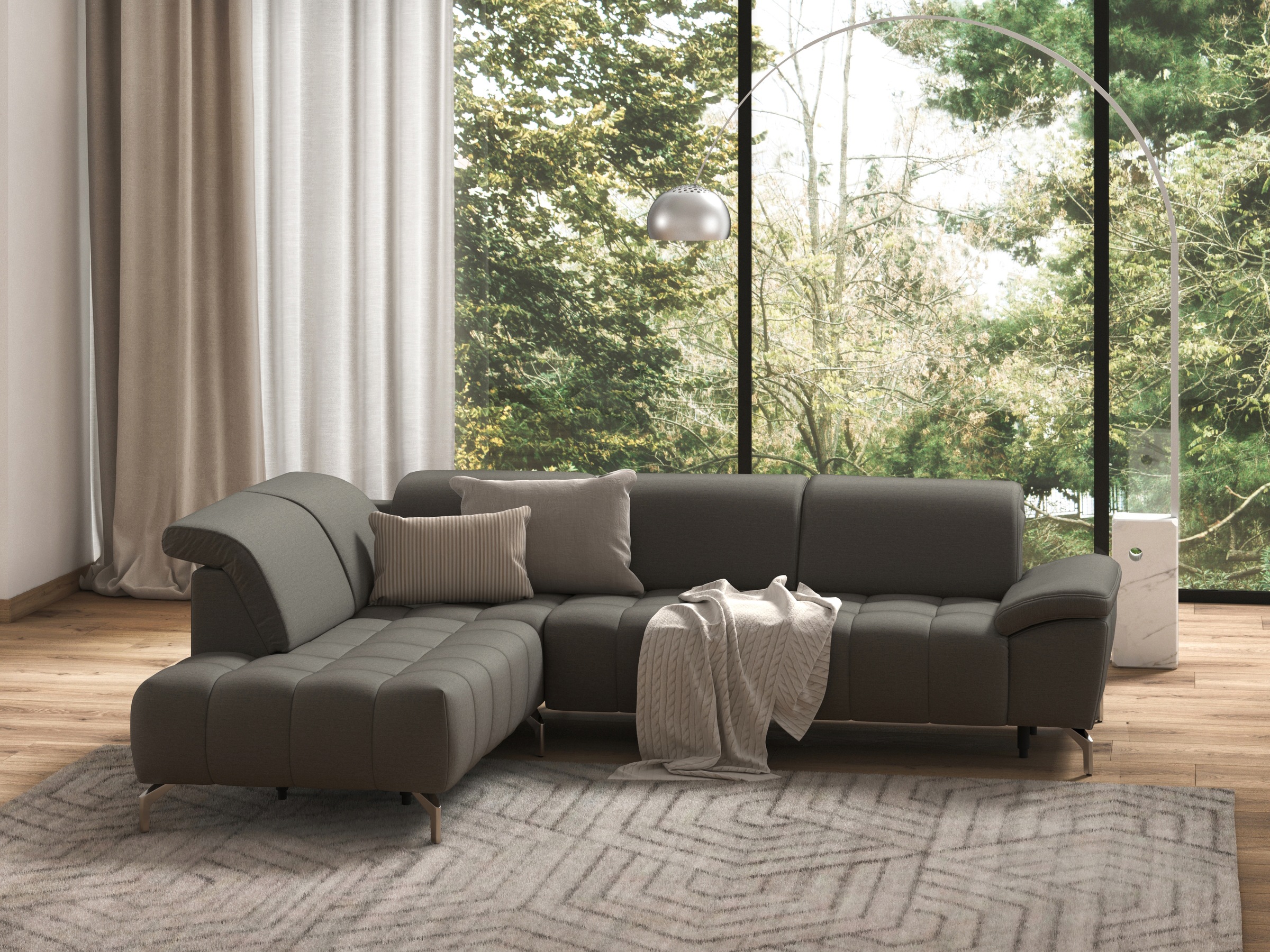 sit&more Ecksofa "Cool L-Form" wahlweise mit Kopfteilverstellung und Vorzie günstig online kaufen