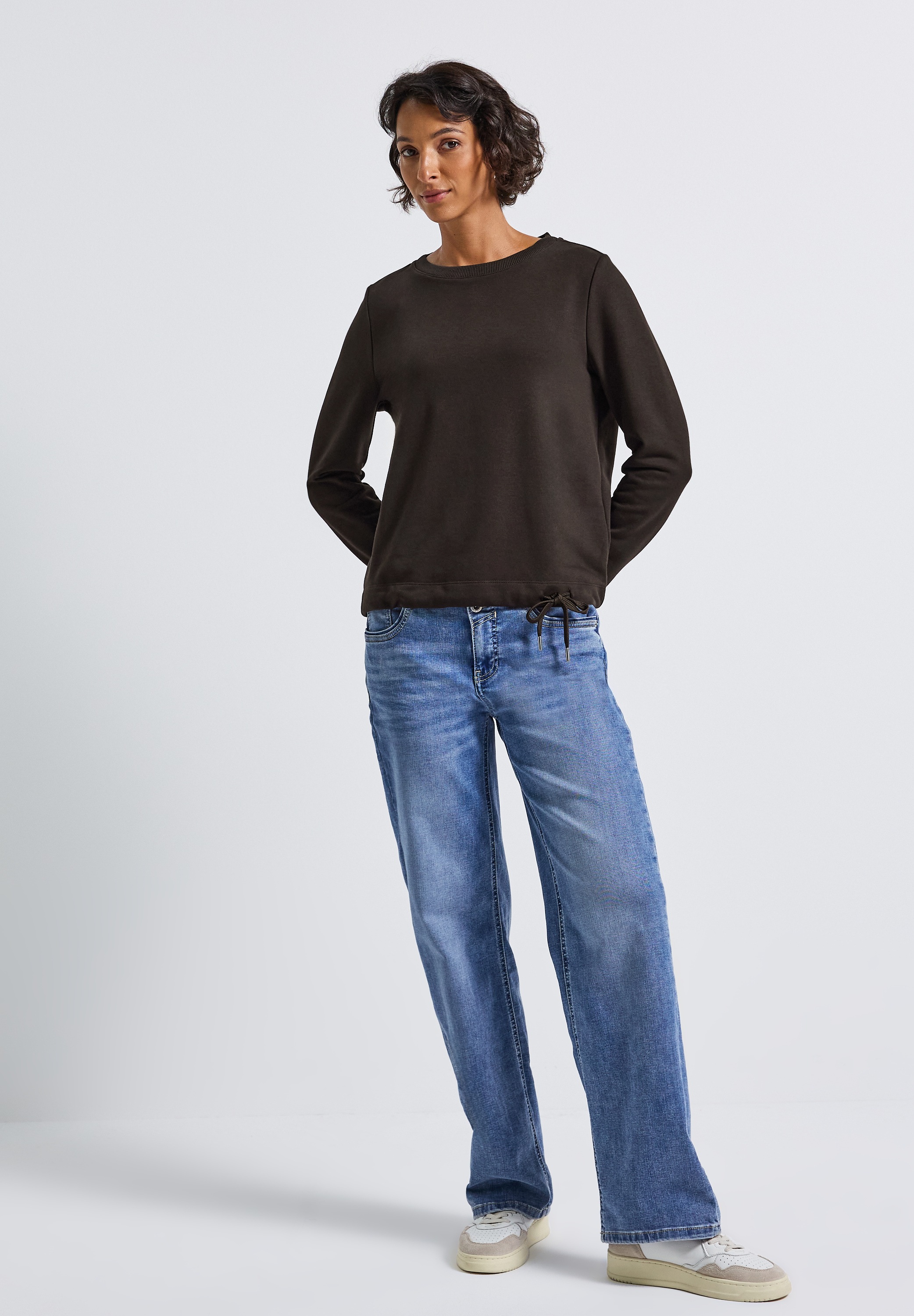 STREET ONE Sweatshirt, mit Tunnelzug am Saum