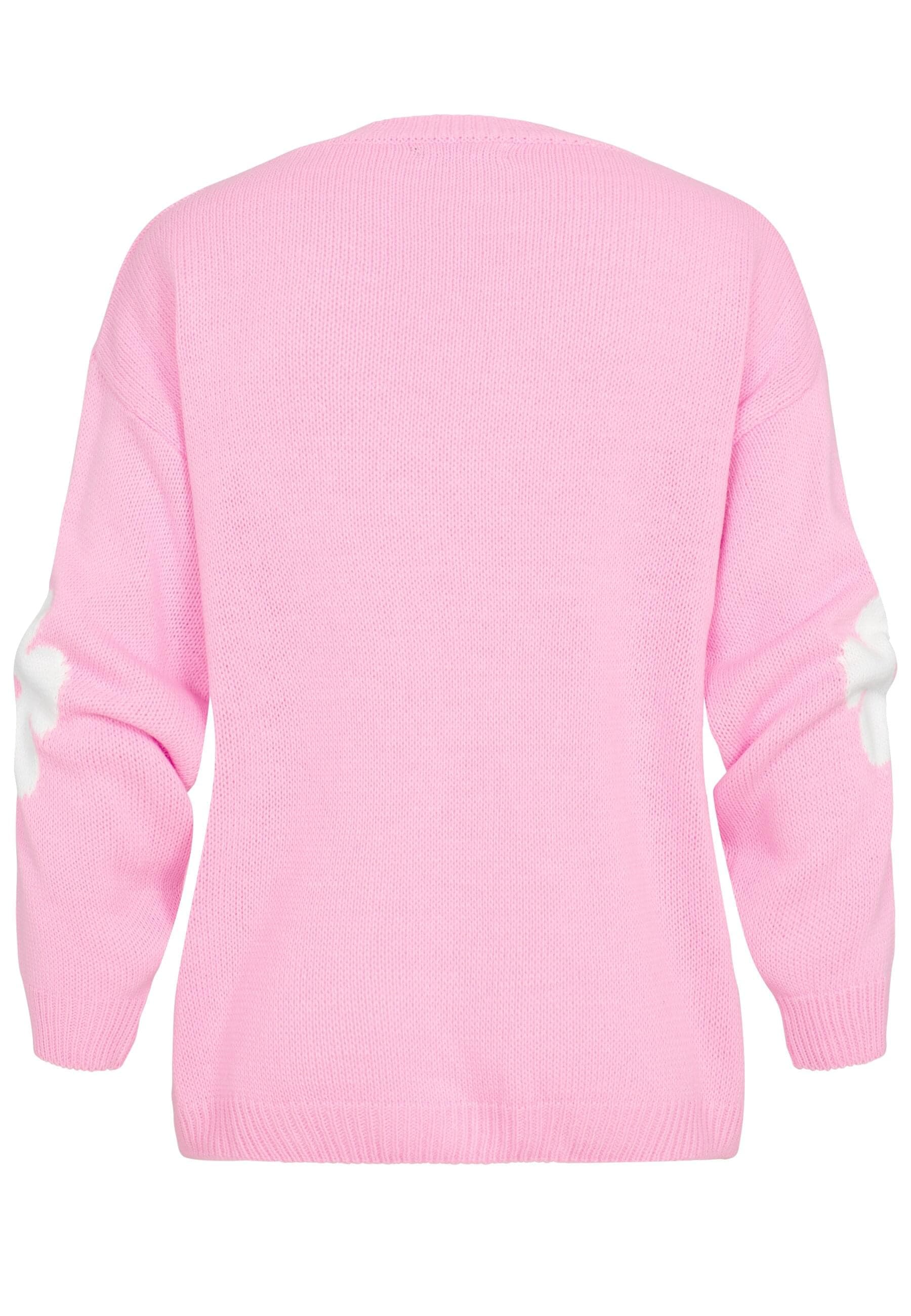 CLOUD 5IVE Rundhalspullover »CLOUD 5IVE Cloud 5ive Crewneck Knit Sweater with Flowers«, (1 tlg.)