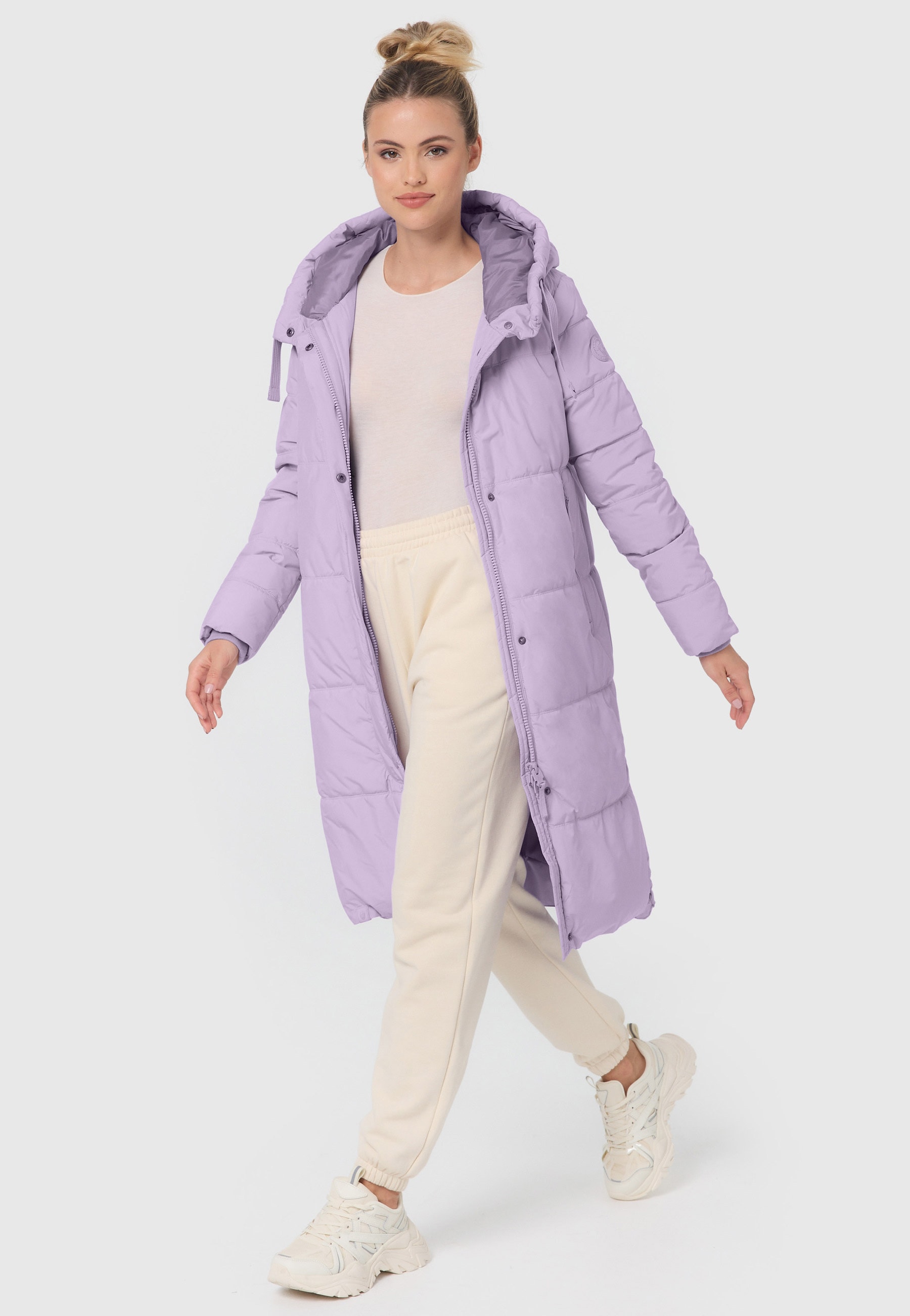 Marikoo Winterjacke "Soranaa", langer Winter Mantel mit Kapuze