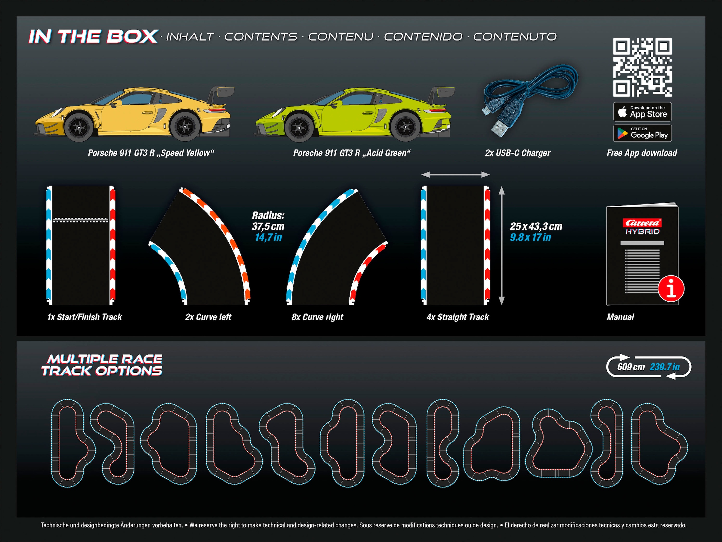 Carrera® Autorennbahn »Carrera Hybrid, Speedway to Hell«, mit APP Steuerung