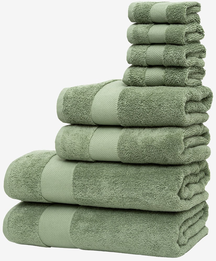 Wolkenfeld Handtuch Set "Premium Low-Twist Baumwolle 550 g/m² – 8-teilig mi günstig online kaufen