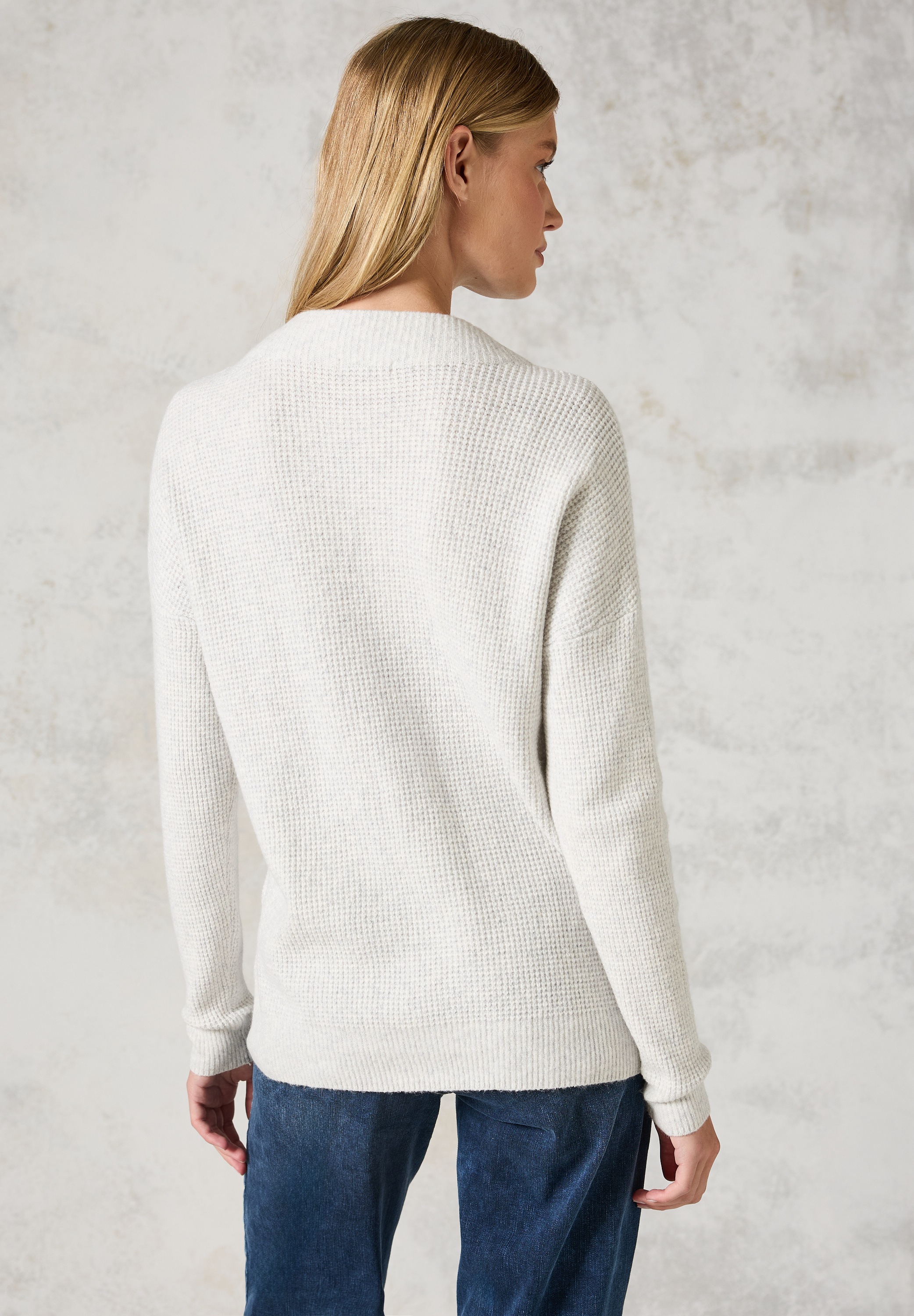 Cecil Strickpullover, mit Materialmix