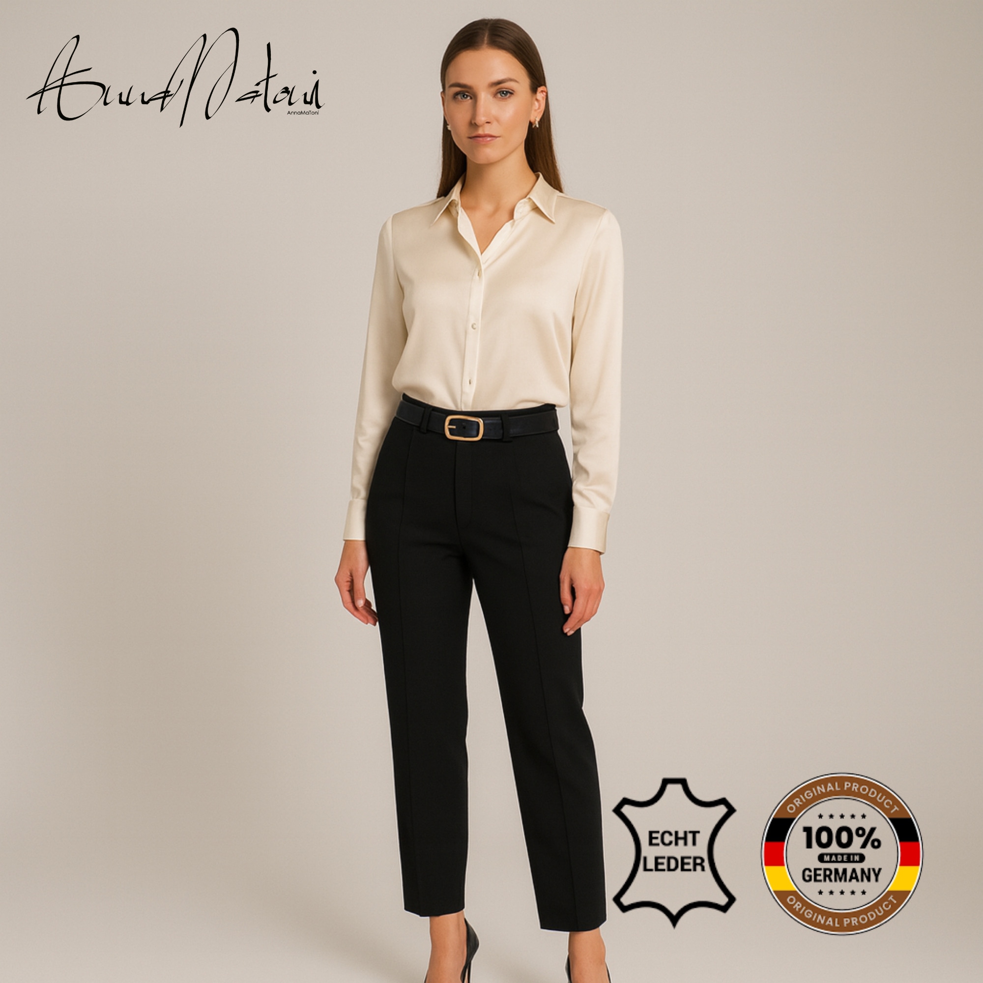 AnnaMatoni Ledergürtel »AnnaMatoni Damen Ledergürtel in hochwertigem Veganem Nappa 3cm«