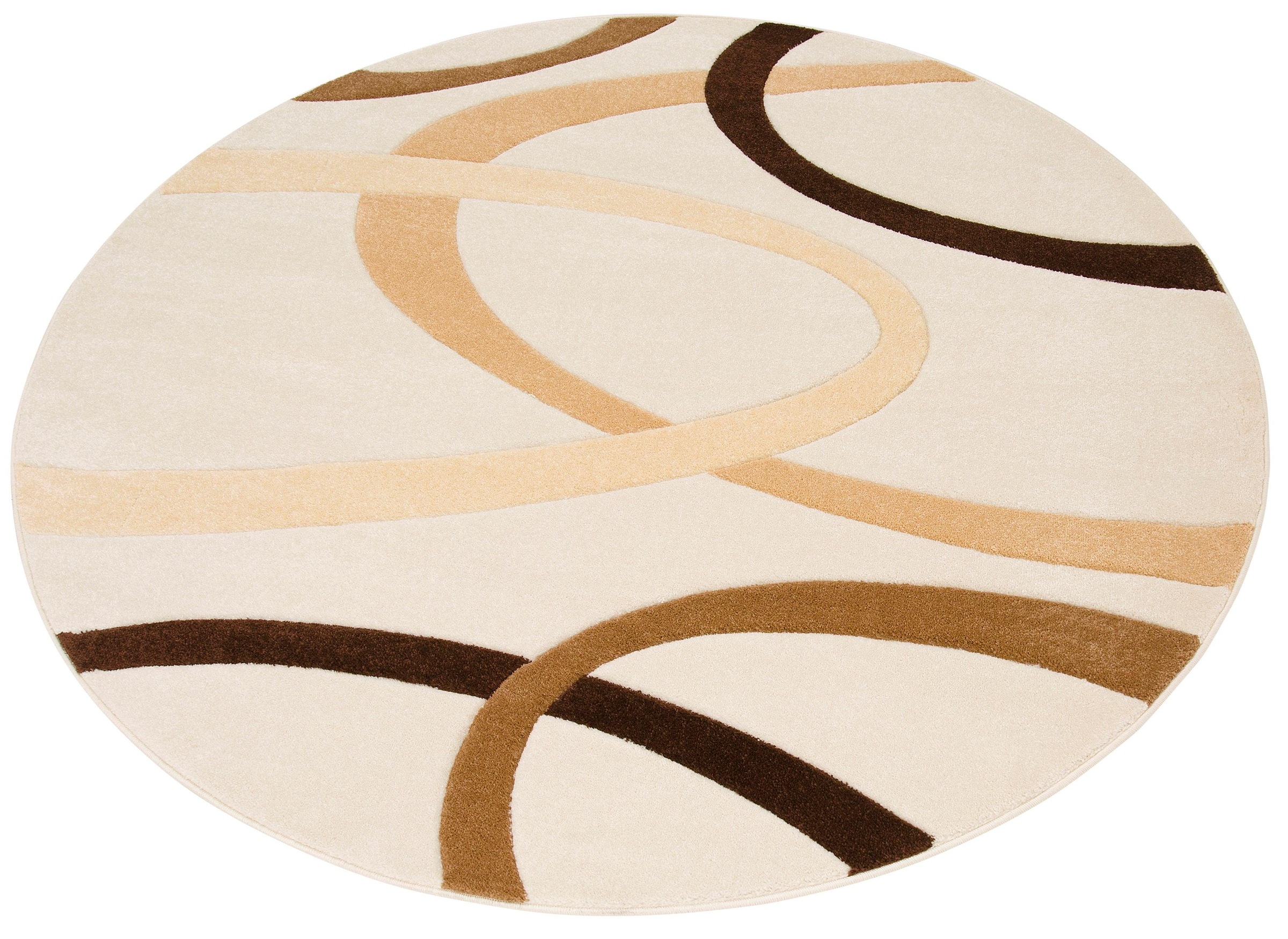 my home Teppich "Bill" rund 10 mm Höhe mit handgearbeitetem Konturenschnitt günstig online kaufen