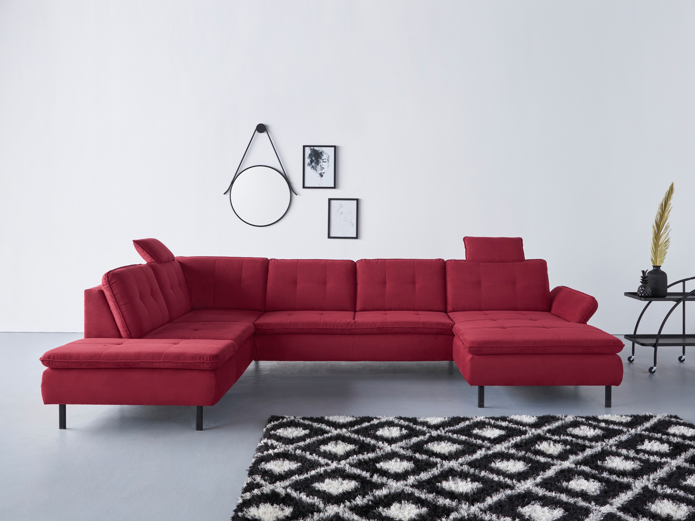 Home affaire "Birkholm U-Form" Armlehnverstellung, auch in Easy Clean Bezug günstig online kaufen