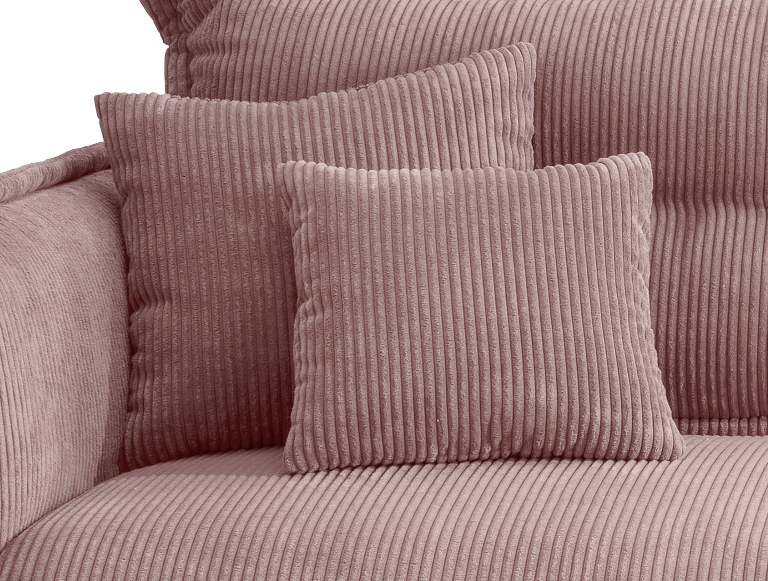 INOSIGN Ecksofa »Lazio modern und bequem, schmale Armlehnen, tolle Detailverarbeitung«, zwei verschiedene Fußfarben wählbar
