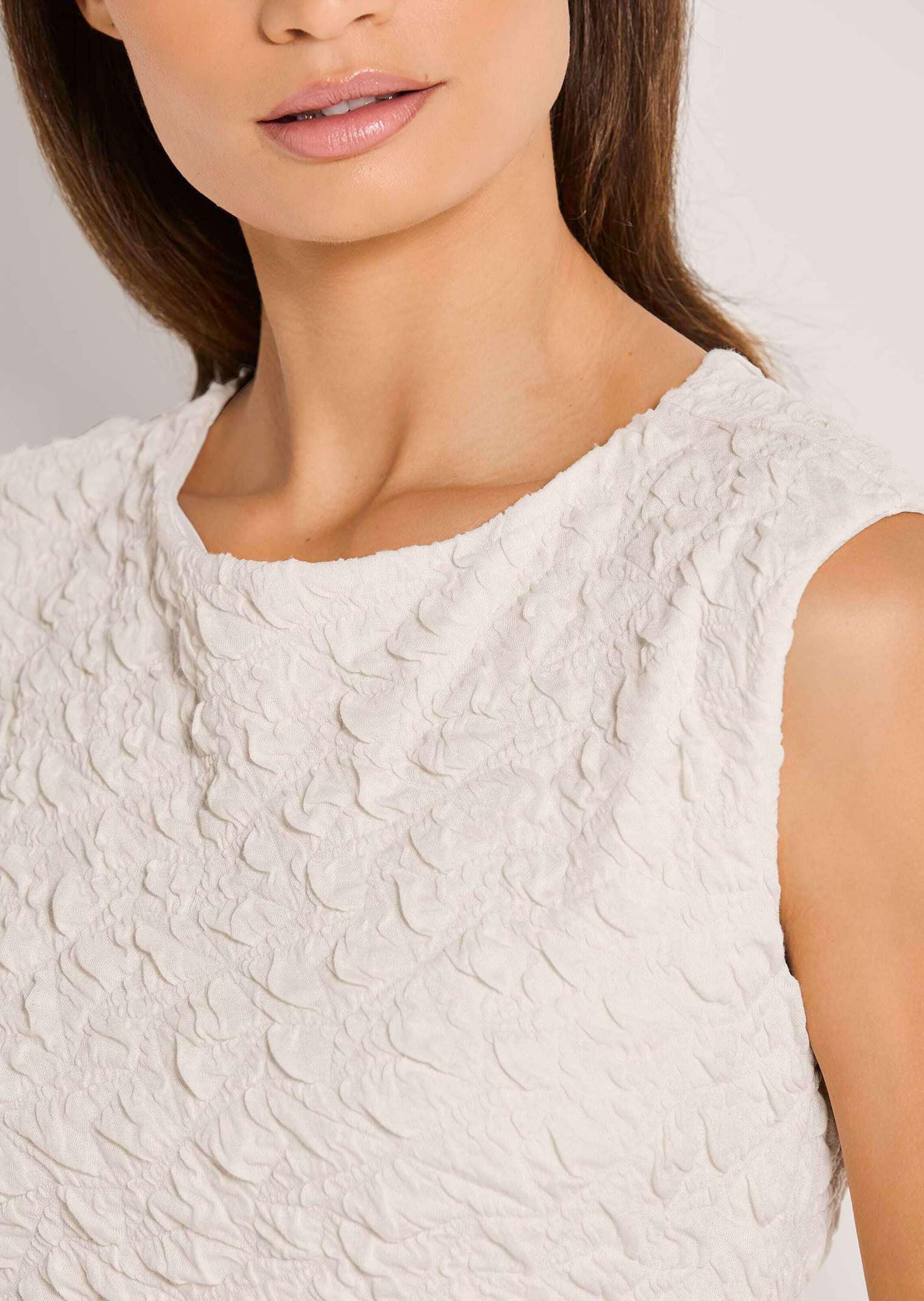 MADELEINE Sommerkleid »Kleid Ärmelloses Etui-Kleid in Struktur-Qualität«