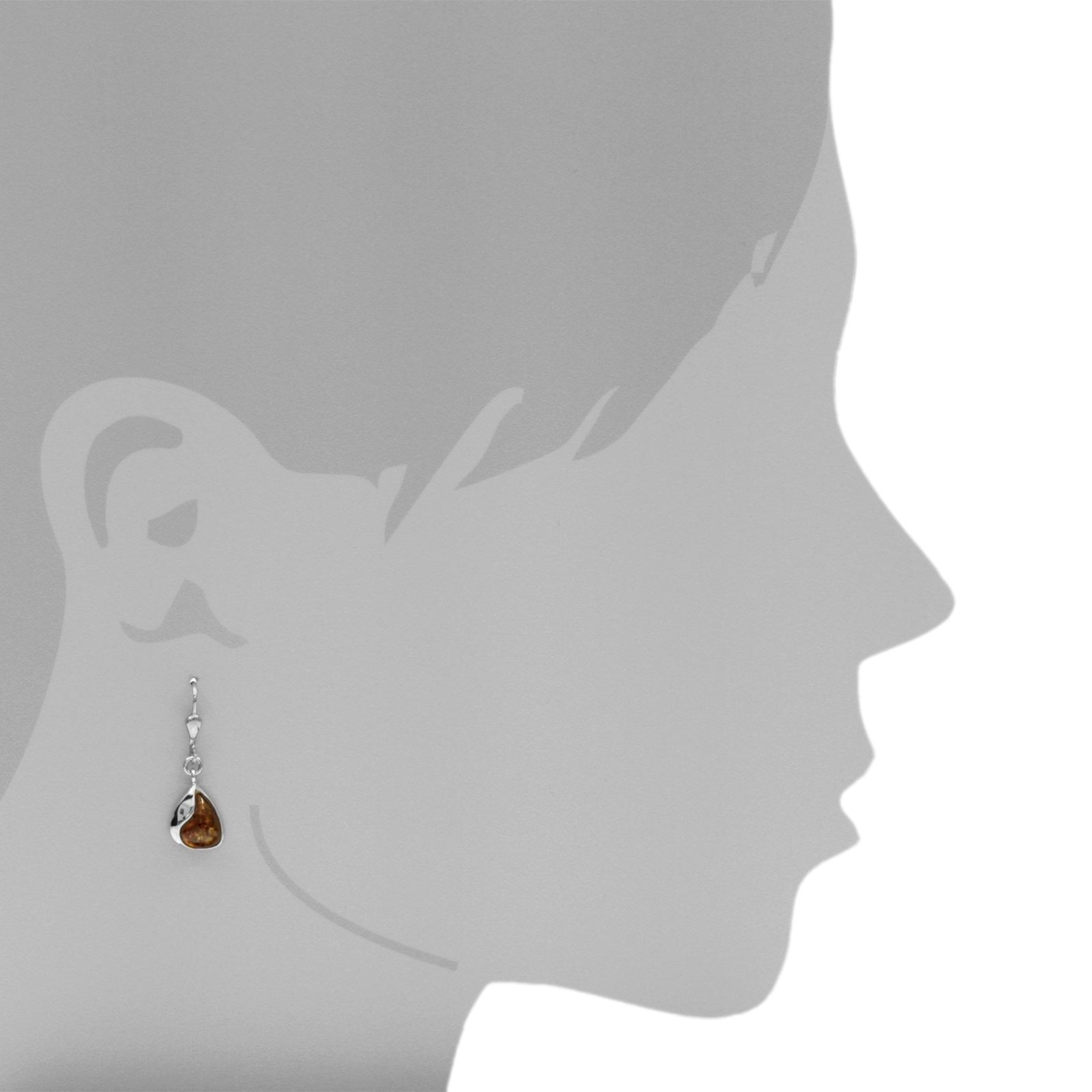 OSTSEE-SCHMUCK Paar Ohrhänger »- Jeska - Silber 925/000 - Bernstein«