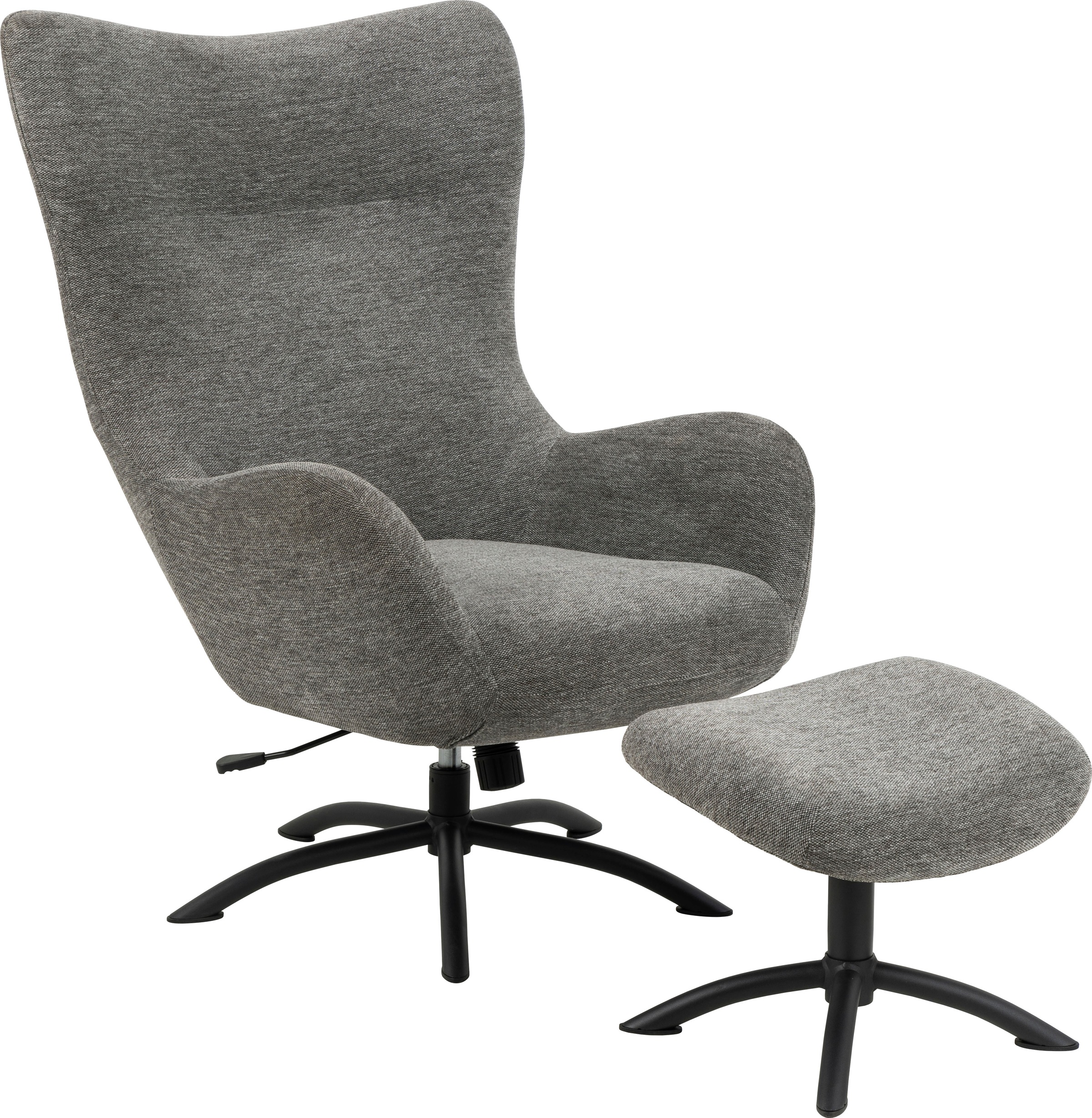 ACTONA GROUP Loungesessel "Tina" 2 Stk. tlg. mit Fußhocker, Dreh- und Kippf günstig online kaufen