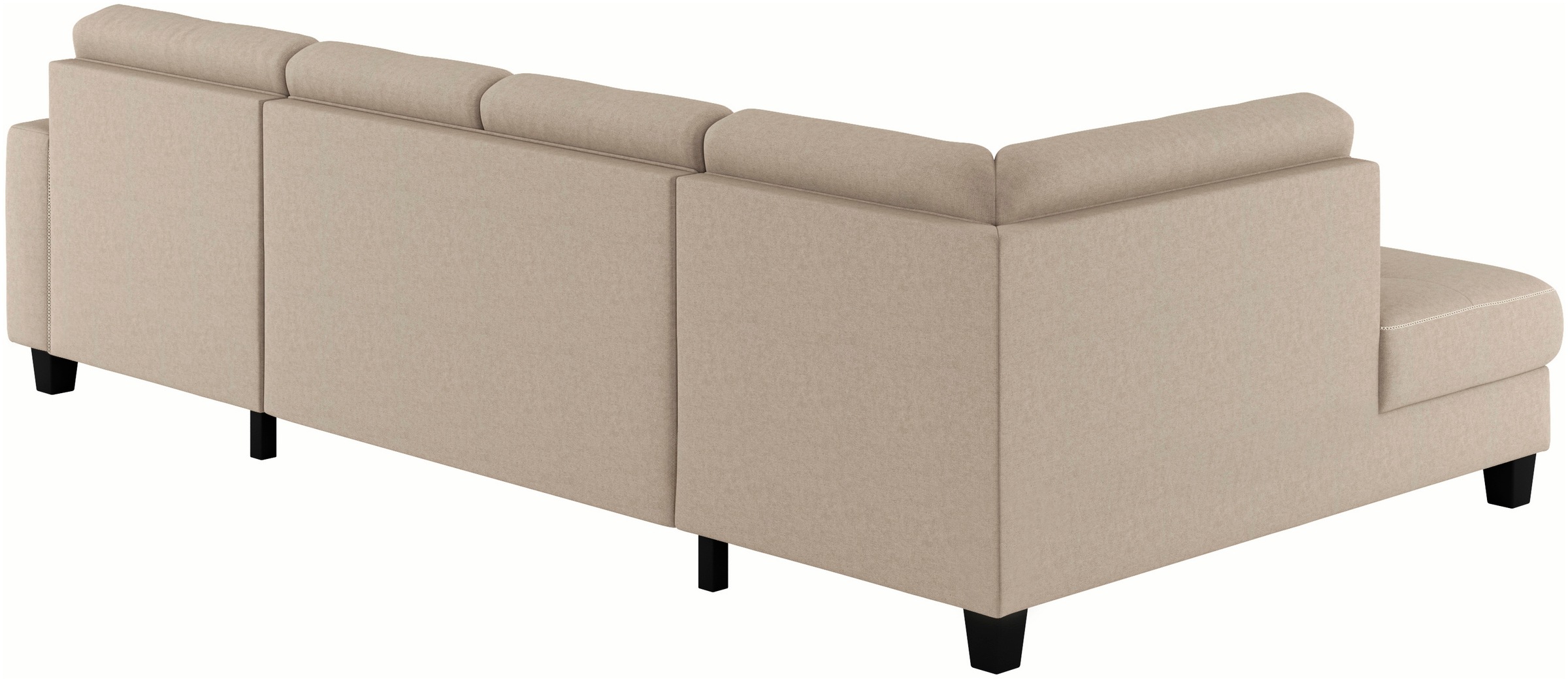 Places of Style Wohnlandschaft »Varese«, Kreuznaht in beige