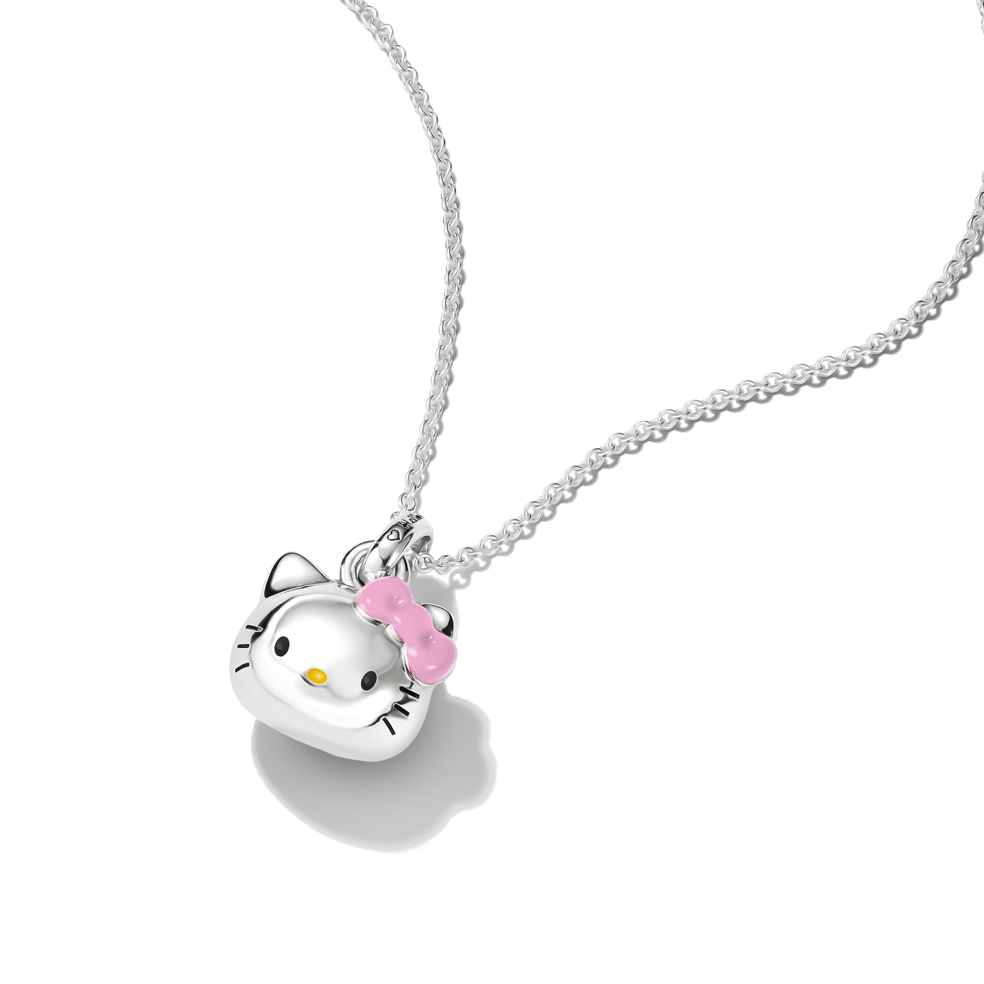 THOMAS SABO Kette mit Anhänger »THOMAS SABO ♡ Hello Kitty Kette mit pinker Schleife« Emaille