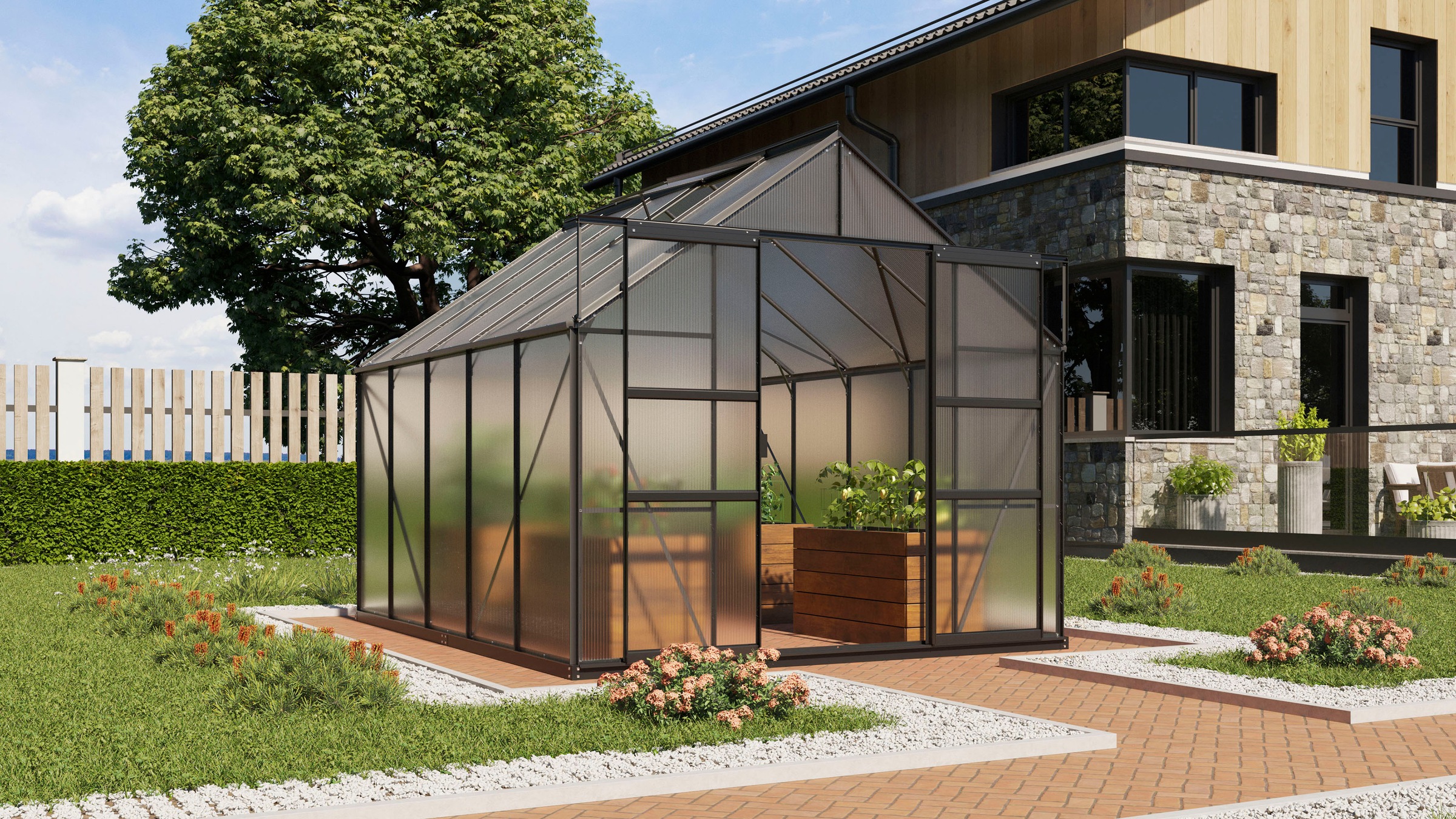 Vitavia Gewächshaus »Mars 8300« Alu-Profile, 6 mm Hohlkammerplatten