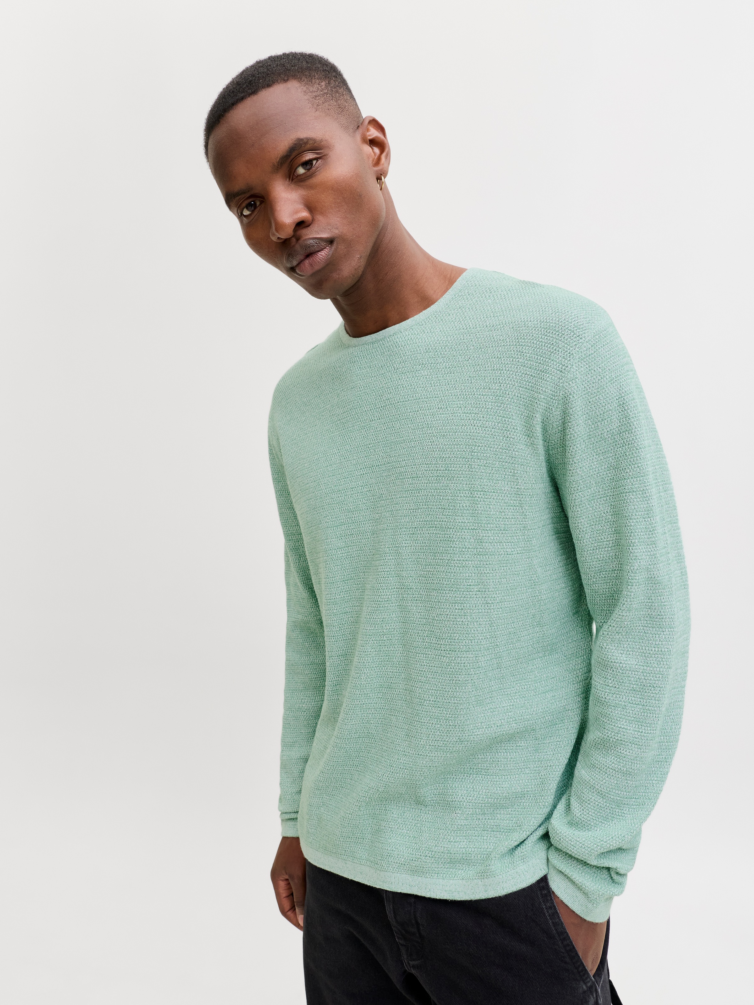 Jack & Jones Rundhalspullover "JJEGEORGE KNIT CREW NECK NOOS" mit Strick Op günstig online kaufen