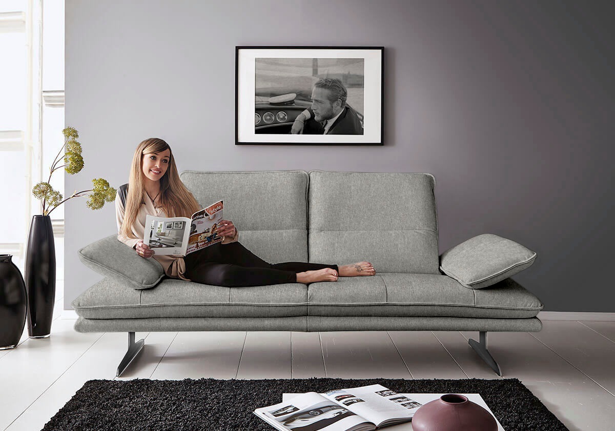 W.SCHILLIG 2-Sitzer »broadway, Designsofa mit tollem Sitzkomfort«, Sitztiefenverstellung, Kopfteil- & Seitenteilverstellung, Breite 216cm