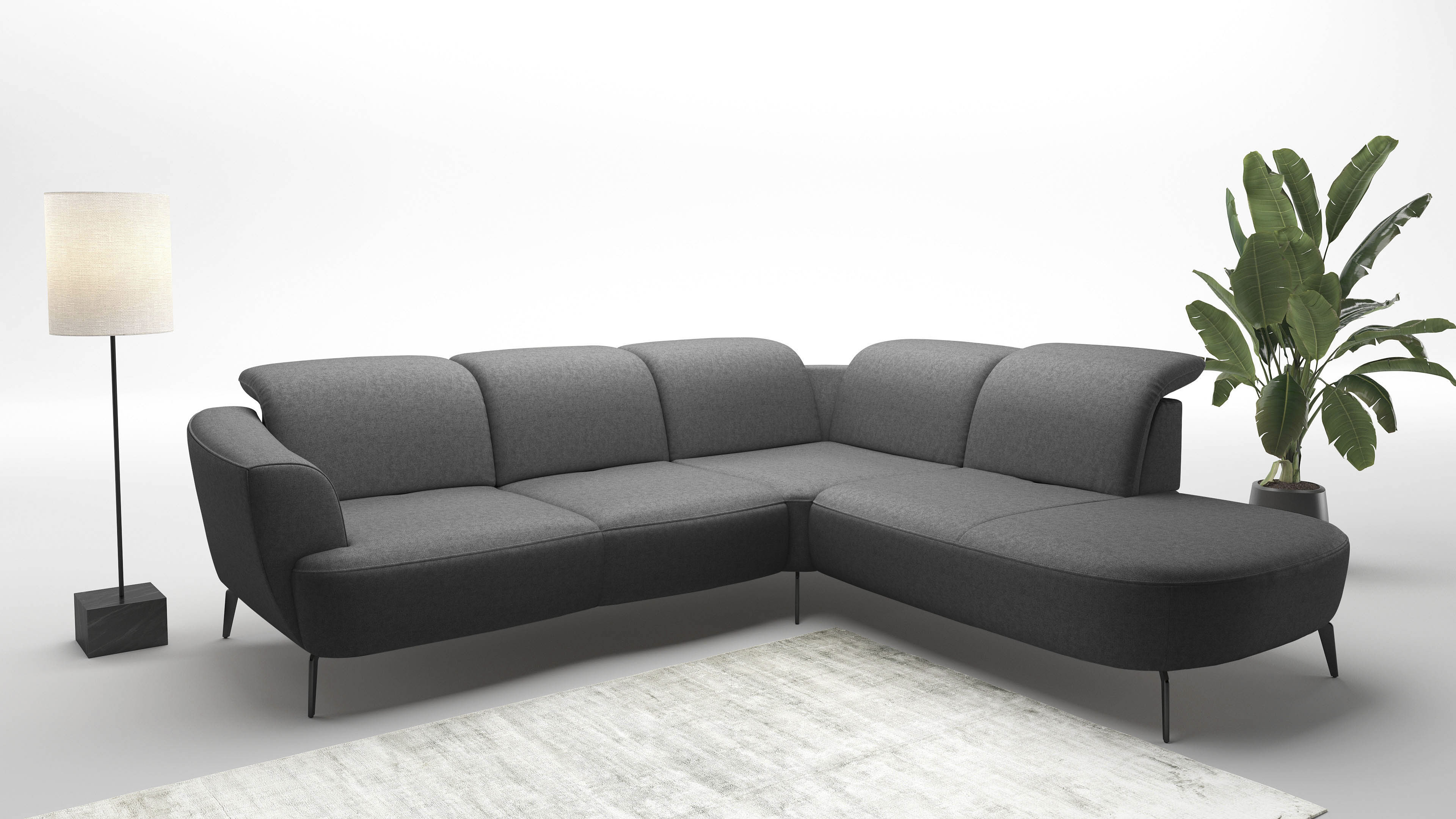 sit&more Ecksofa "Zoe" ink.Sitztiefenverstellung, wahlweise mit Kopfteilverstellung