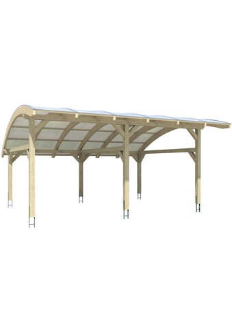 Doppelcarport »Schwaben«, Leimholz, Fichte, 285 cm, Natur