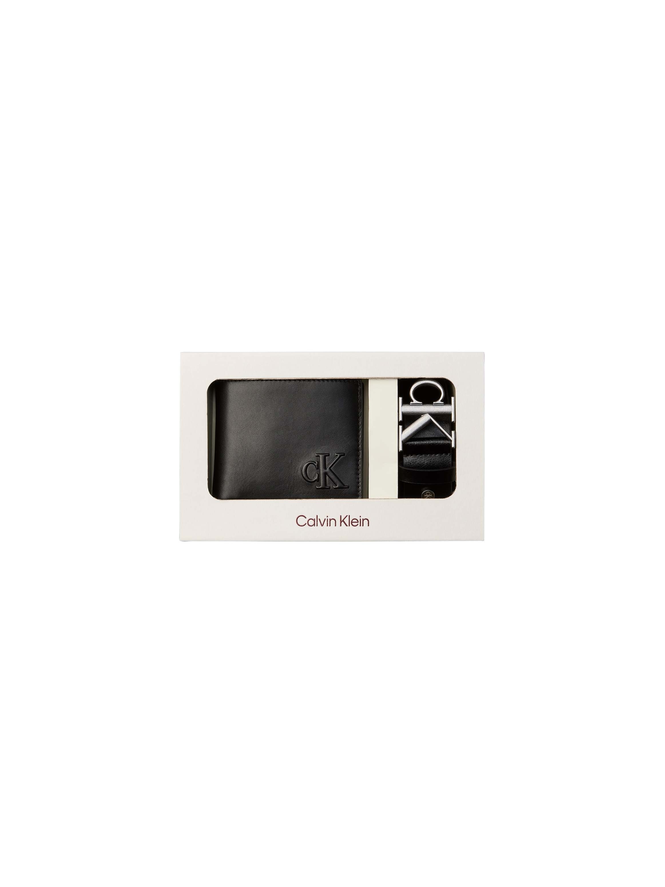 Calvin Klein Geldbörse »CK WALLET + BELT« Gelbörsen Set mit Gürtel, Portmonnaie mit Logodruck