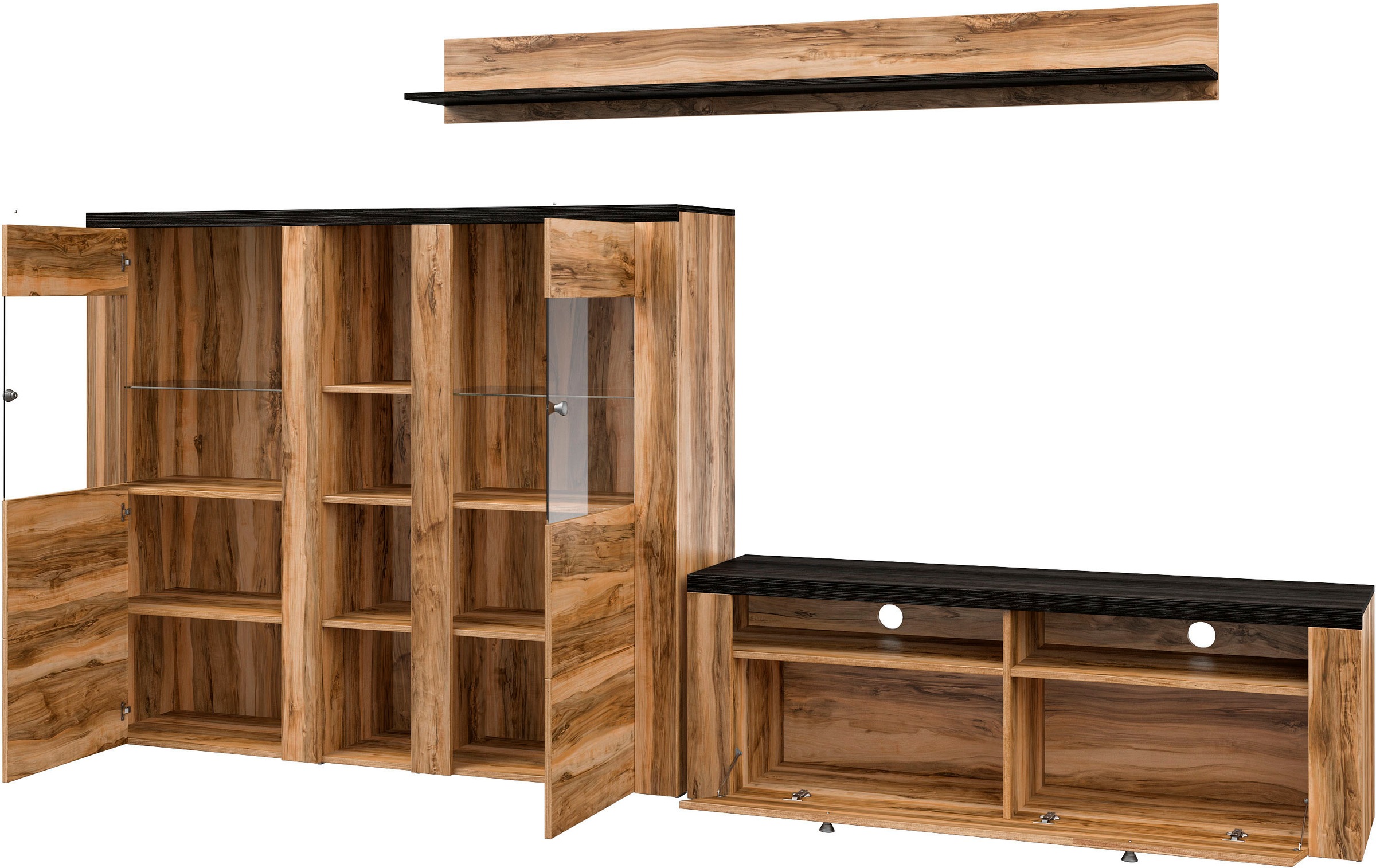 Thumbnail - OTTO home Wohnwand "Larona, Wohnwand, Set 3 teilig," 3 Stk. tlg.