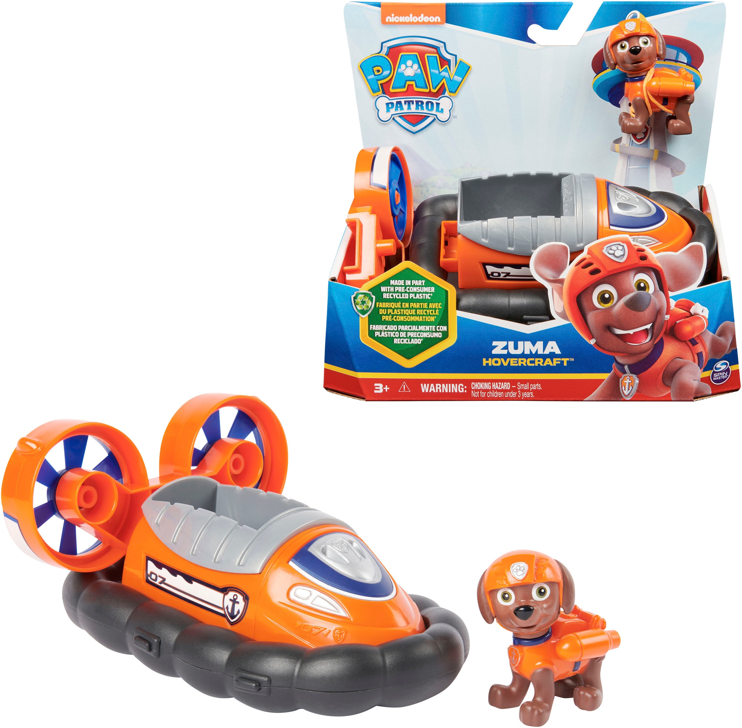 Spin Master Spielzeug-Auto »Paw Patrol - Sust. Basic Vehicle Zuma«, zum Teil aus recycelten Material