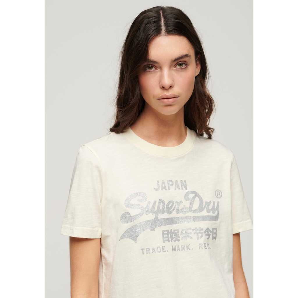 Superdry T-Shirt »METALLIC VL RELAXED T SHIRT«