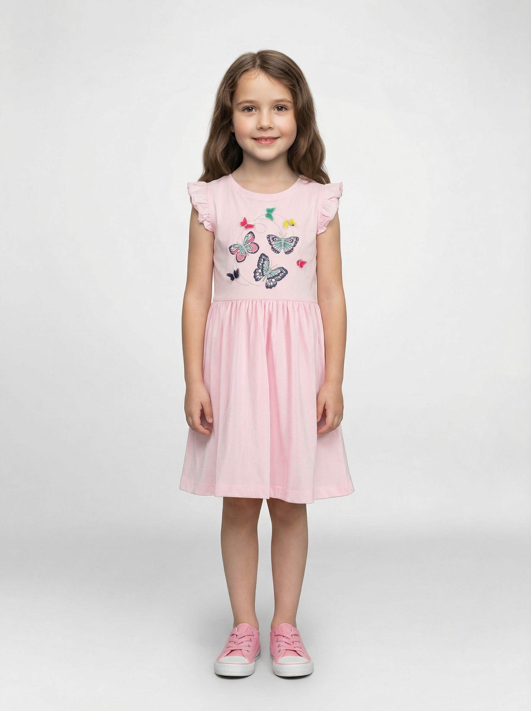 Blue Seven Jerseykleid »Blue Seven Mädchen Kleid kurzarm mit Schmetterling«