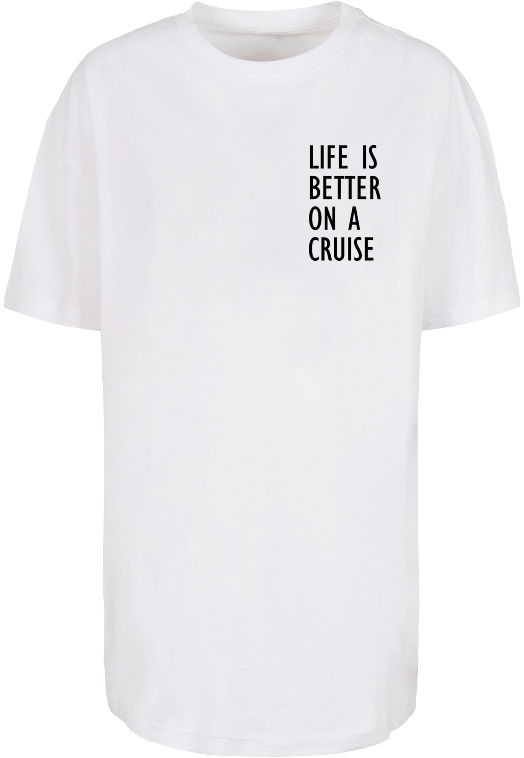 Merchcode T-Shirt "Merchcode Damen Ladies Life Is Better Oversized Boyfrien günstig online kaufen