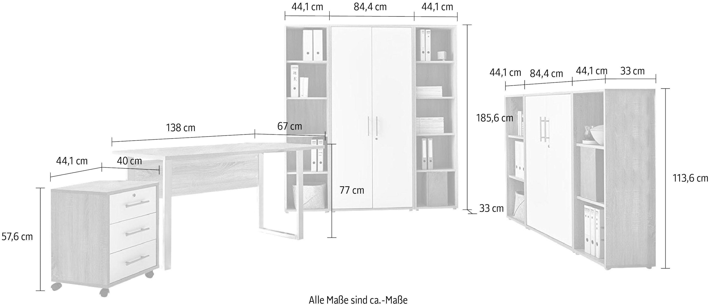 BMG Möbel Büromöbel-Set »Tabor Mini Kombi 5«