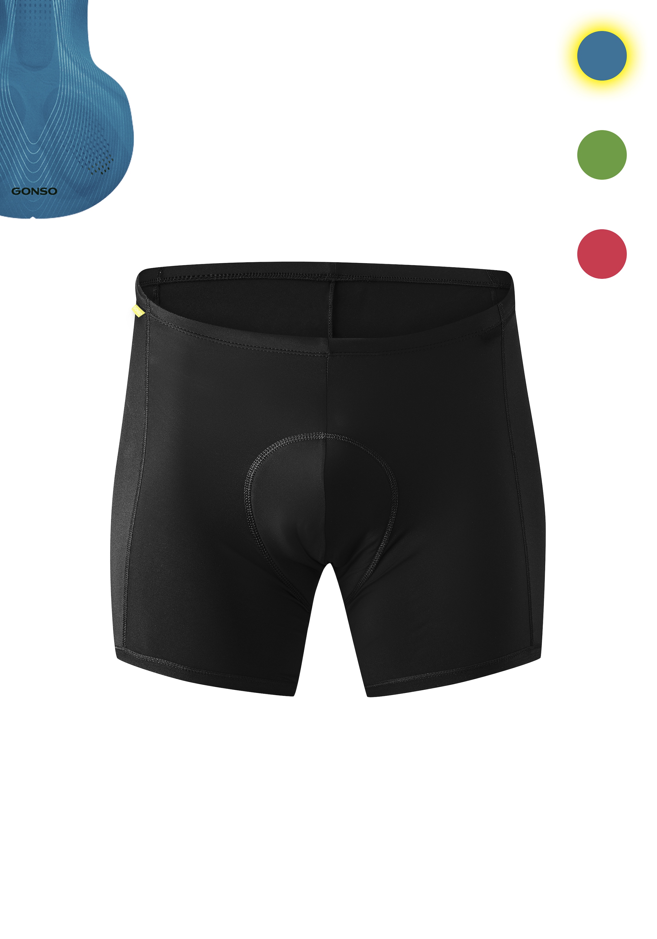 Fahrradhose GONSO "Sitivo U M", Herren, Gr. 4XL, Normalgrößen, blau, 92% Polyamid, 8% Elasthan, Hosen Fahrradhose, Herren Fahrradunterhose, Radhose mit speziellem Sitzpolster, Tight Fit