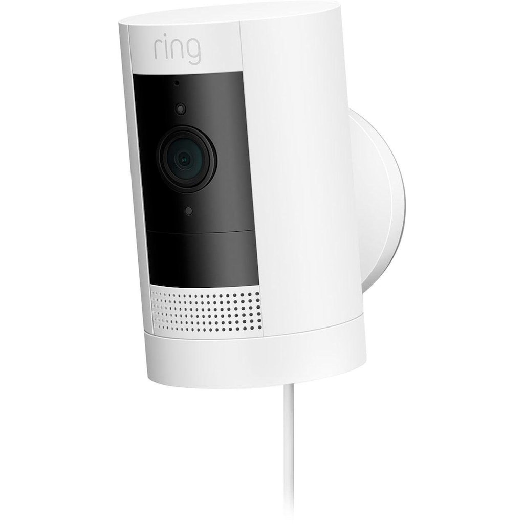 Ring Überwachungskamera »Stick Up Cam Plugin - White - EU«, Innenbereich-Außenbereich