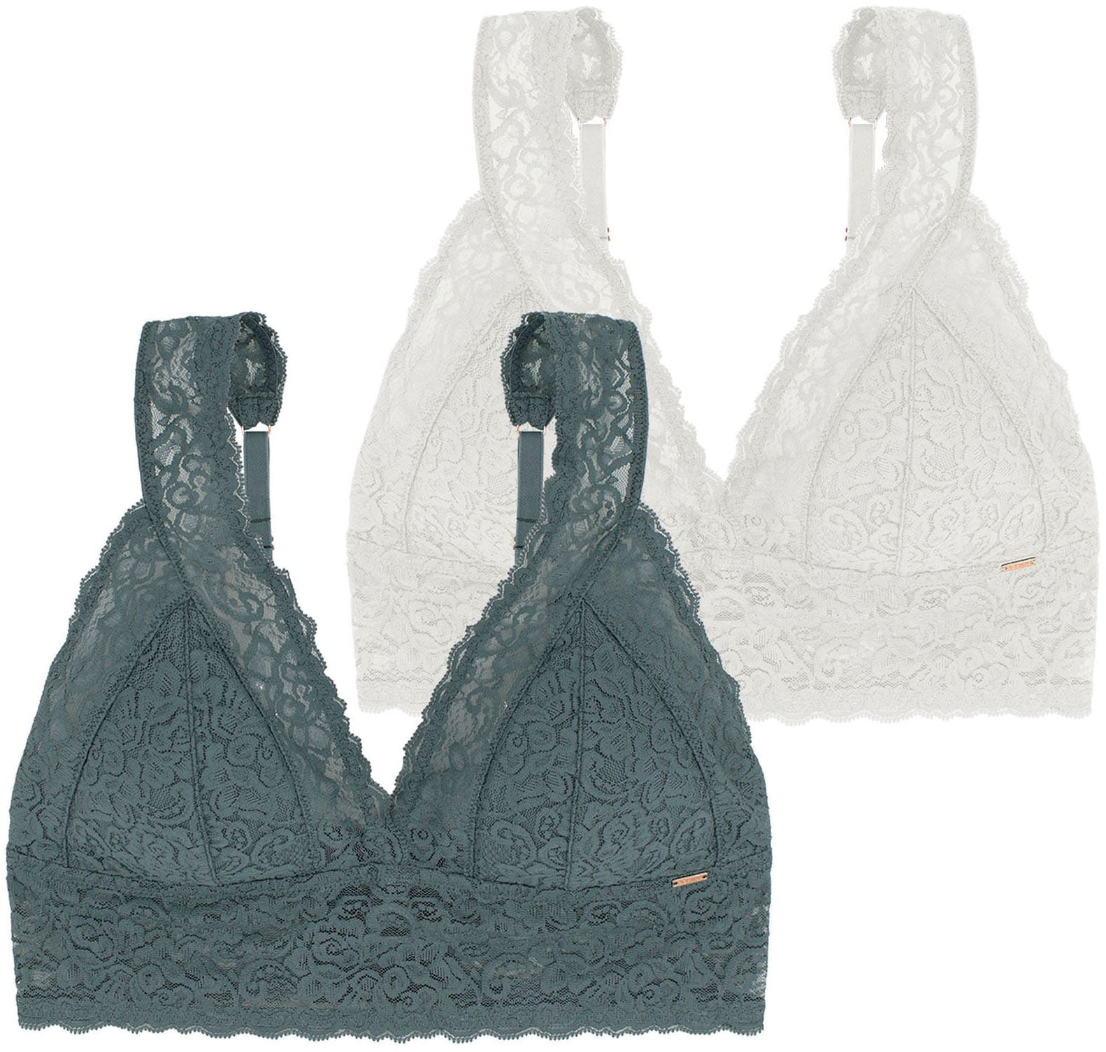 Dorina Bralette "Lana" 2er Pack, ohne Bügel, florale Spitze, breites Unterb günstig online kaufen