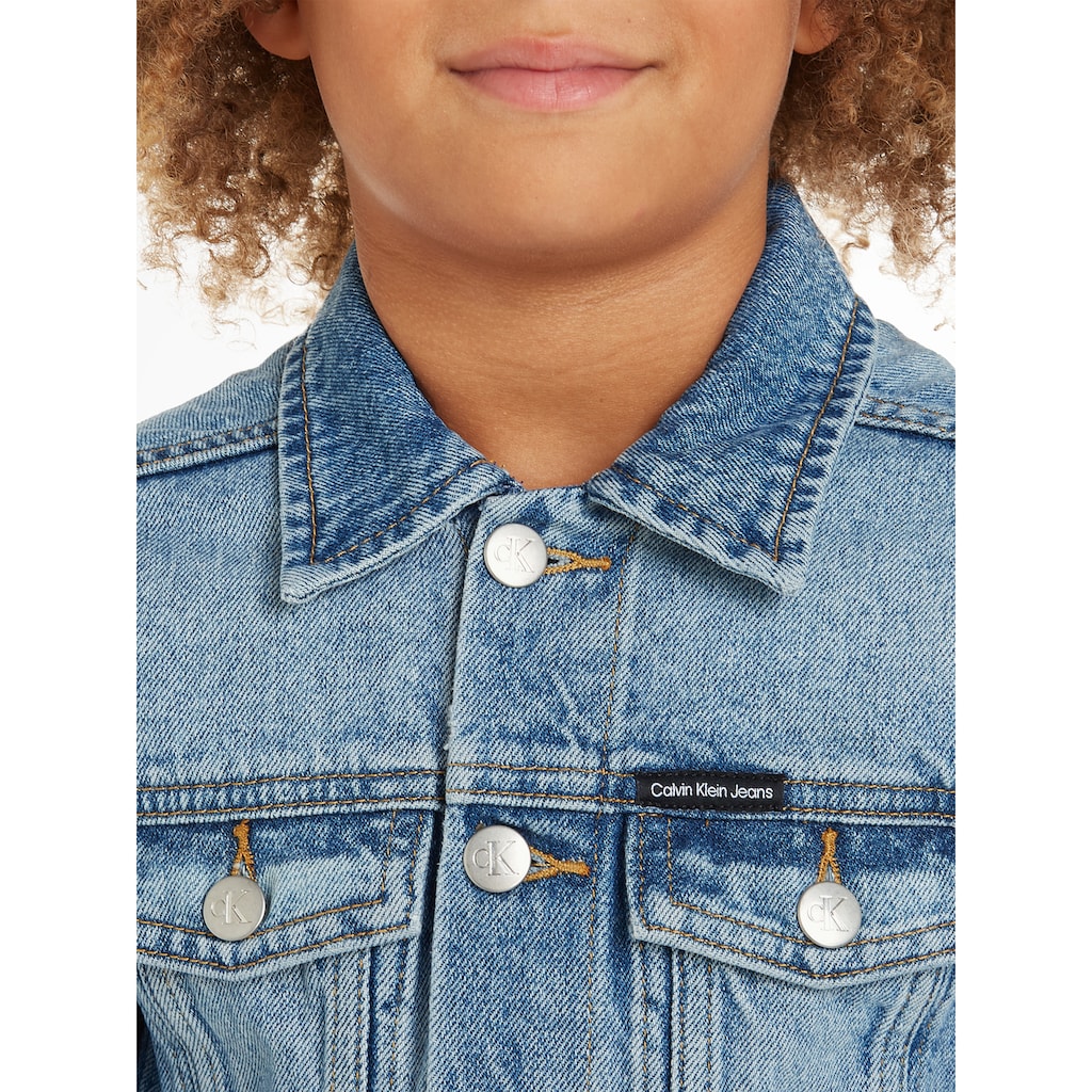 Calvin Klein Jeans Jeansjacke »ICONIC MID BLUE DENIM TRUCKER«