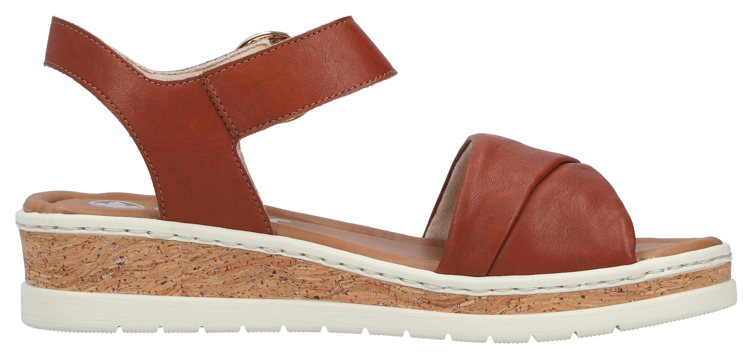 Rieker Keilsandalette  Sommerschuh, Keilsandalette mit Klett