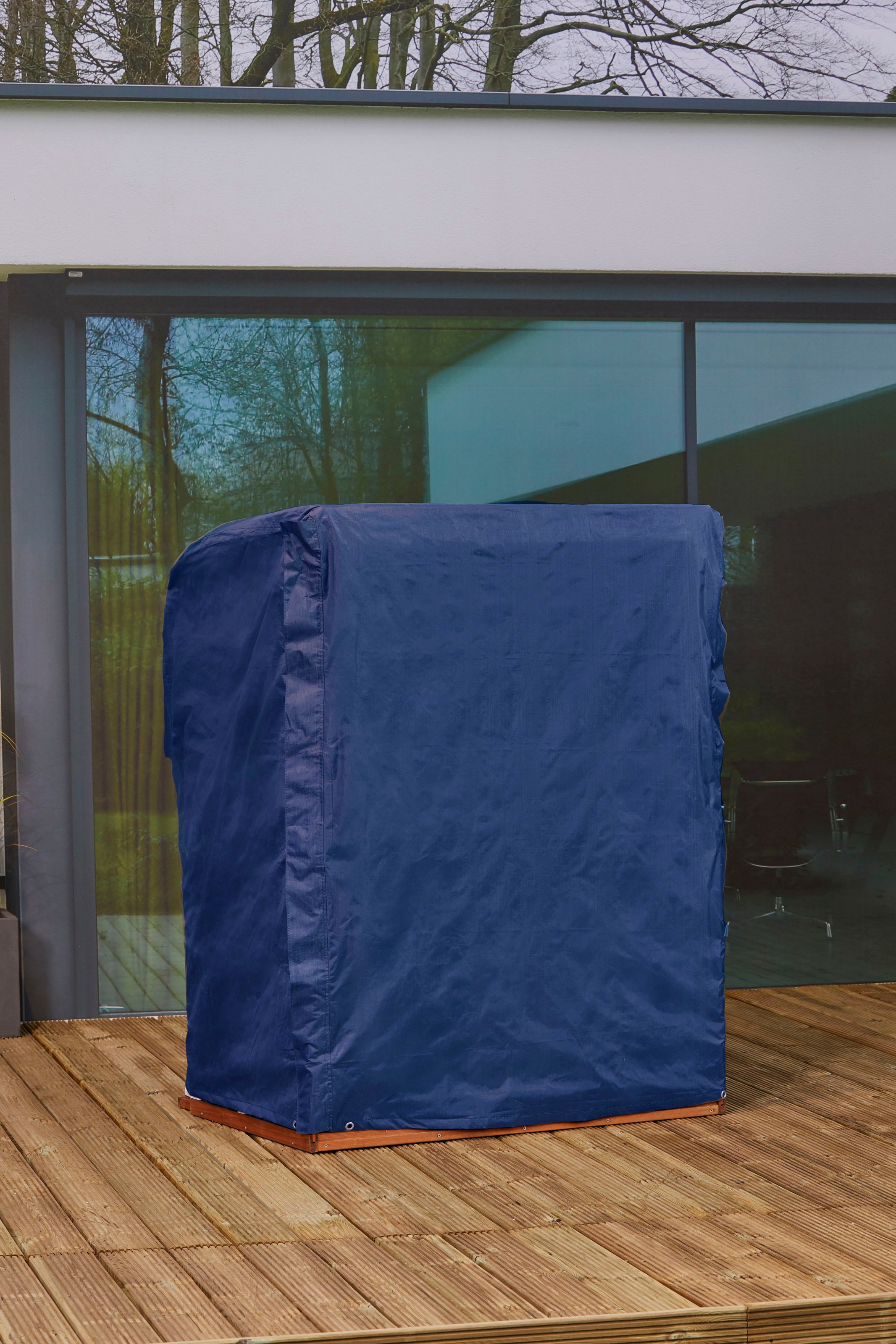 winza outdoor covers Strandkorb-Schutzhülle "Premium", BxTxH: 105x105x160/135 cm, UV beständig, 100 % recycelbar, blau