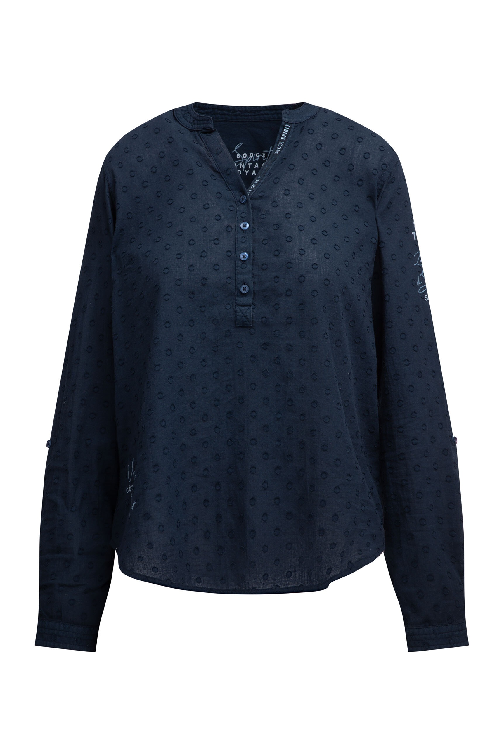 SOCCX Langarmbluse im Turn-Up-Look günstig online kaufen