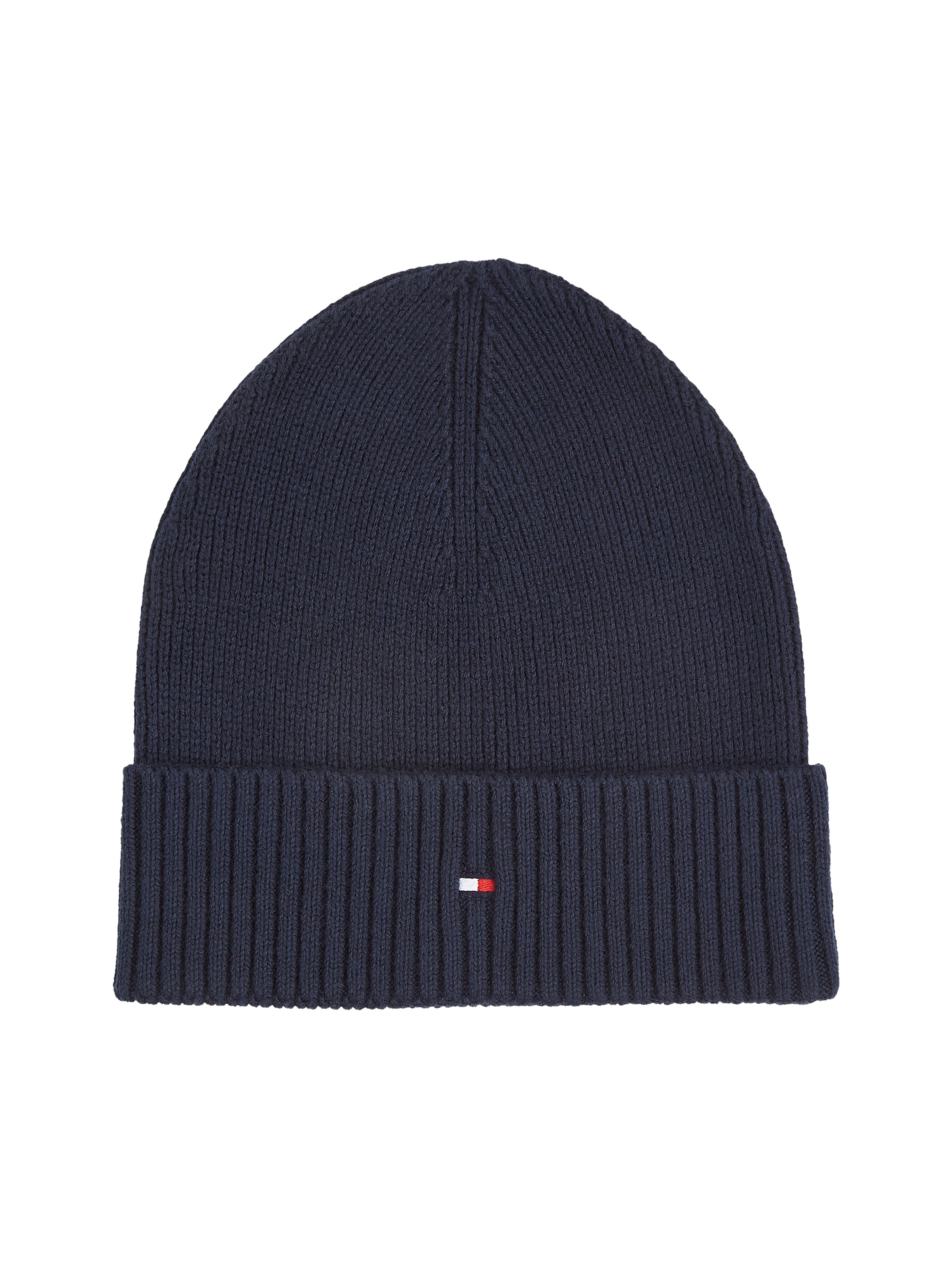 Tommy Hilfiger Strickmütze »TH FLAG PIMA COTTON BEANIE«, mit Logostickerei