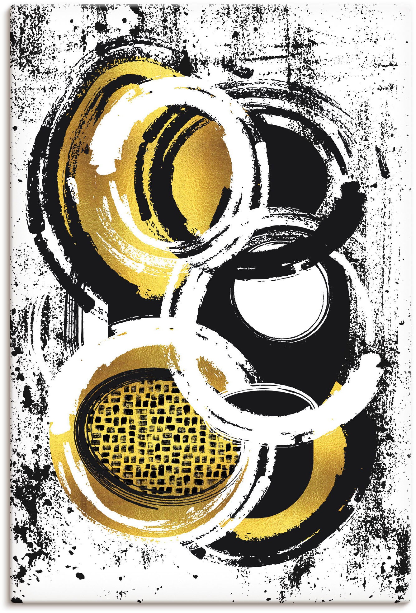 Artland Wandbild »Abstrakte Malerei Nr. 2 gold«, Muster, (1 St.), als  Alubild, Leinwandbild, Wandaufkleber oder Poster in versch. Größen kaufen |  BAUR