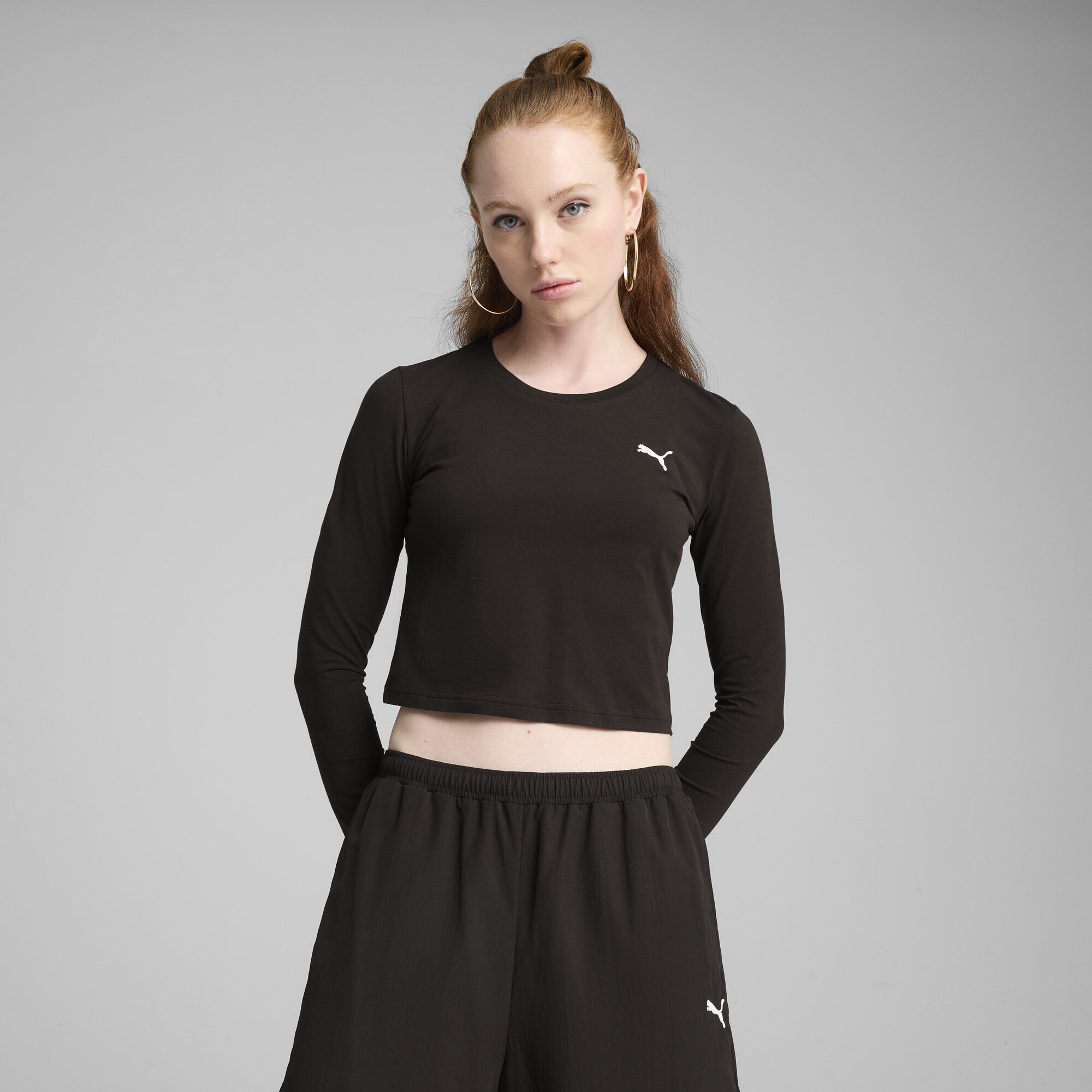 PUMA T-Shirt »WARDROBE ESS Kurzes figurbetontes T-Shirt Damen«