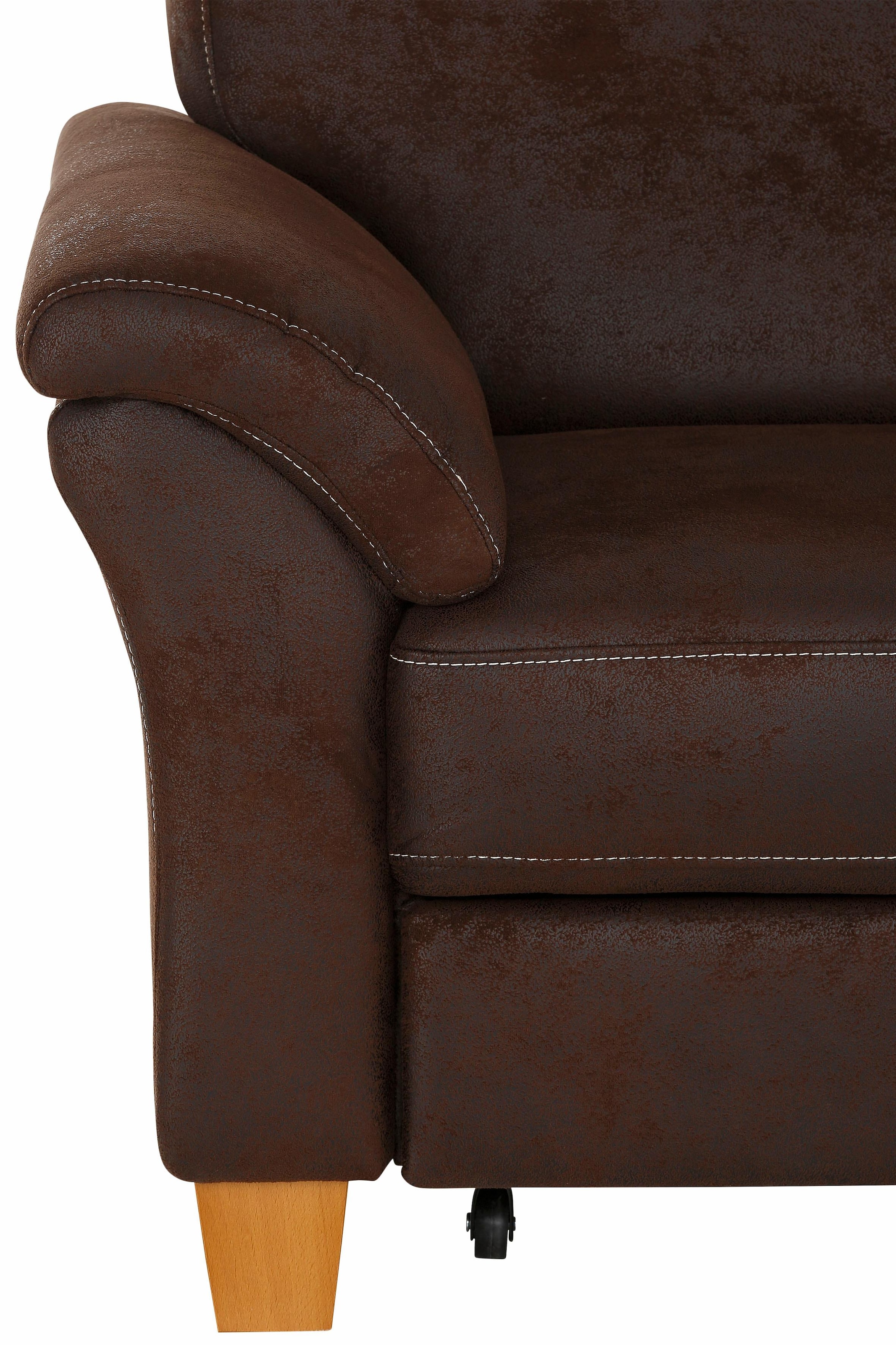 Home affaire Ecksofa »Borkum L-Form«, mit Federkern, wahlweise mit Bettfunktion