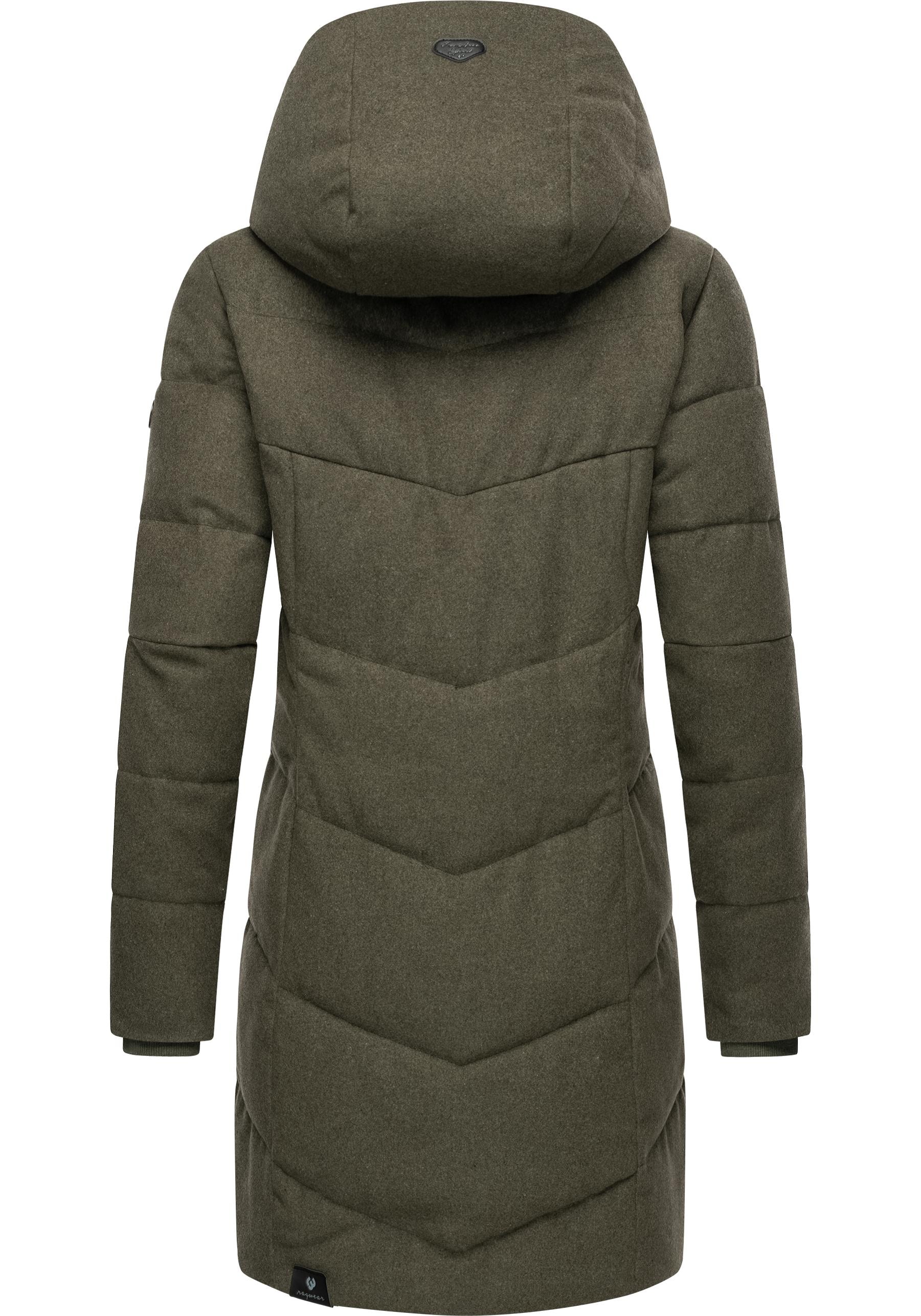 Ragwear Wintermantel »Pavla Coat«, stylischer Damen Steppmantel in Woll-Optik