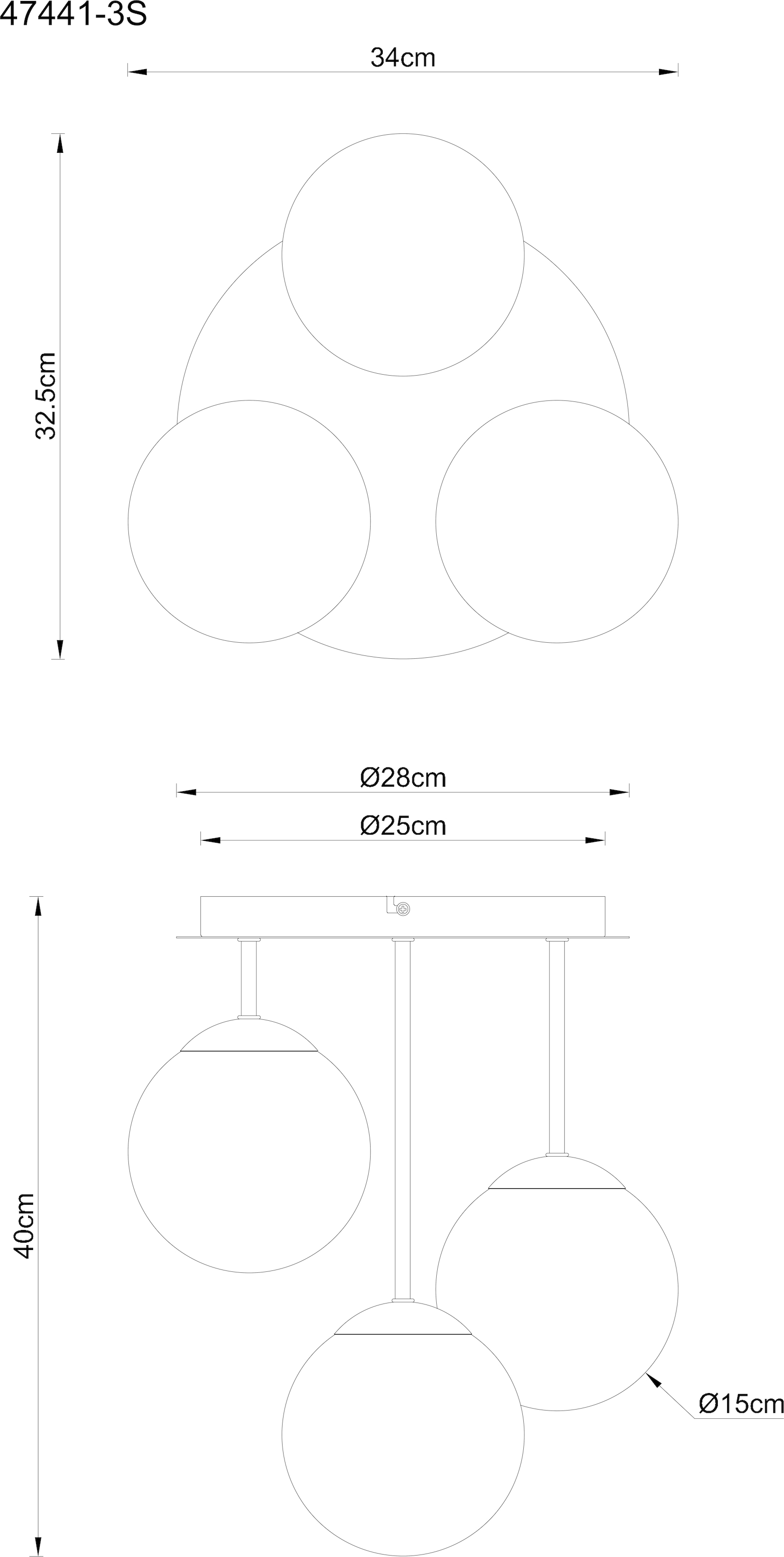 GLOBO LIGHTING Deckenleuchte »HARMON« E14 1 Stk. Deckenleuchte mit Glaskugeln, modern, stilvoll & edel