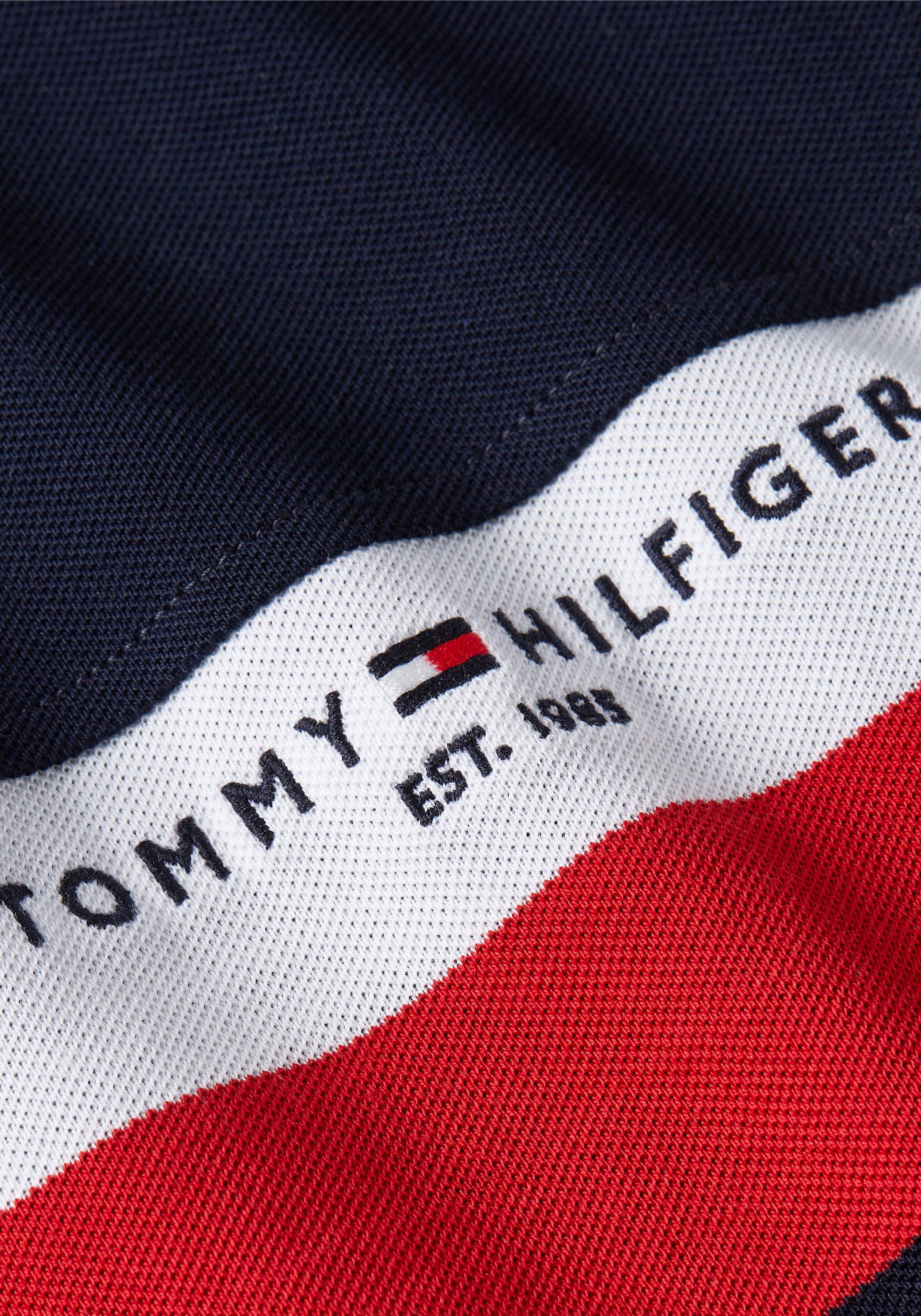 Tommy SLIM TH POLO«, Poloshirt mit in »CHEST Logofarben COLOURBLOCK BAUR | Colorblocking für Hilfiger ▷