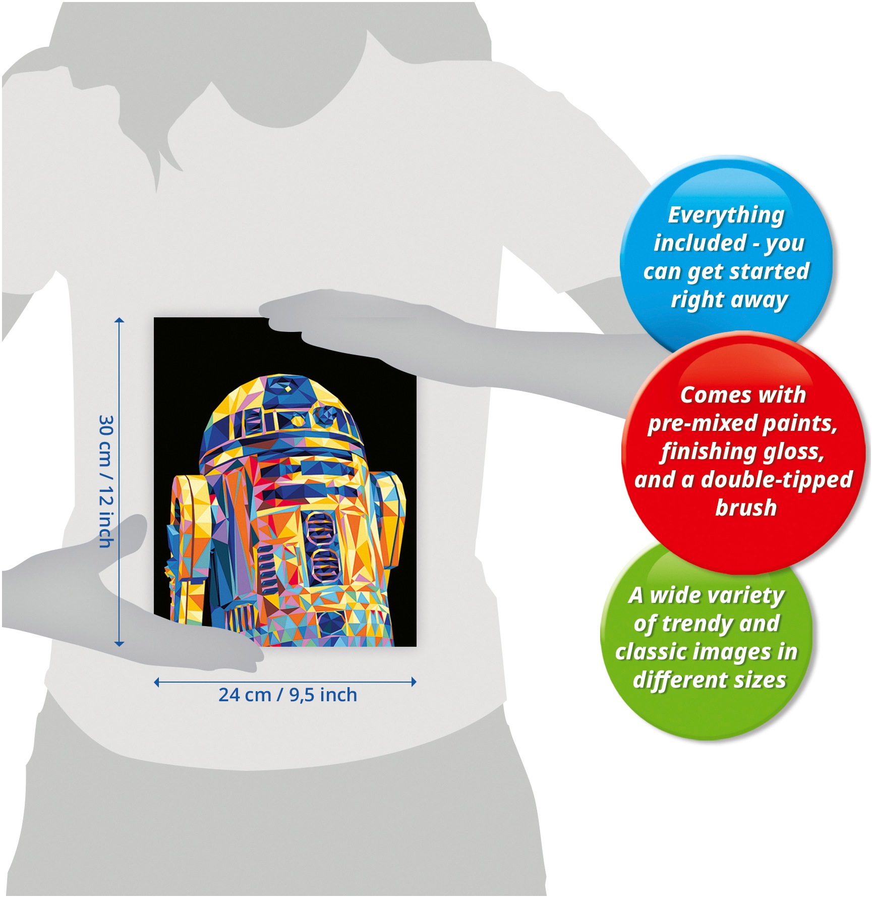 Ravensburger Malen nach Zahlen »CreArt, Star Wars - R2-D2«, Made in Europe