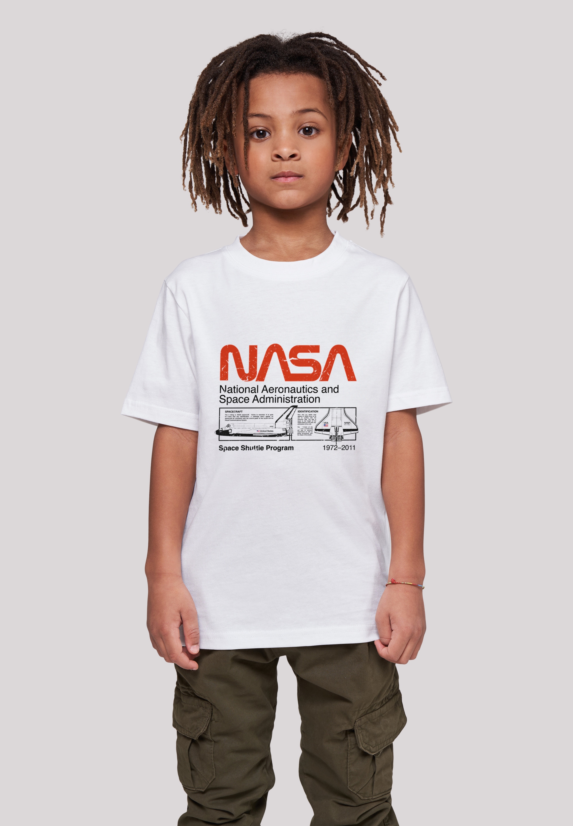 F4NT4STIC T-Shirt »NASA Classic Space Kinder,Premium Merch,Jungen,Mädchen,Bedruckt BAUR Unisex für Shuttle ▷ White«, 