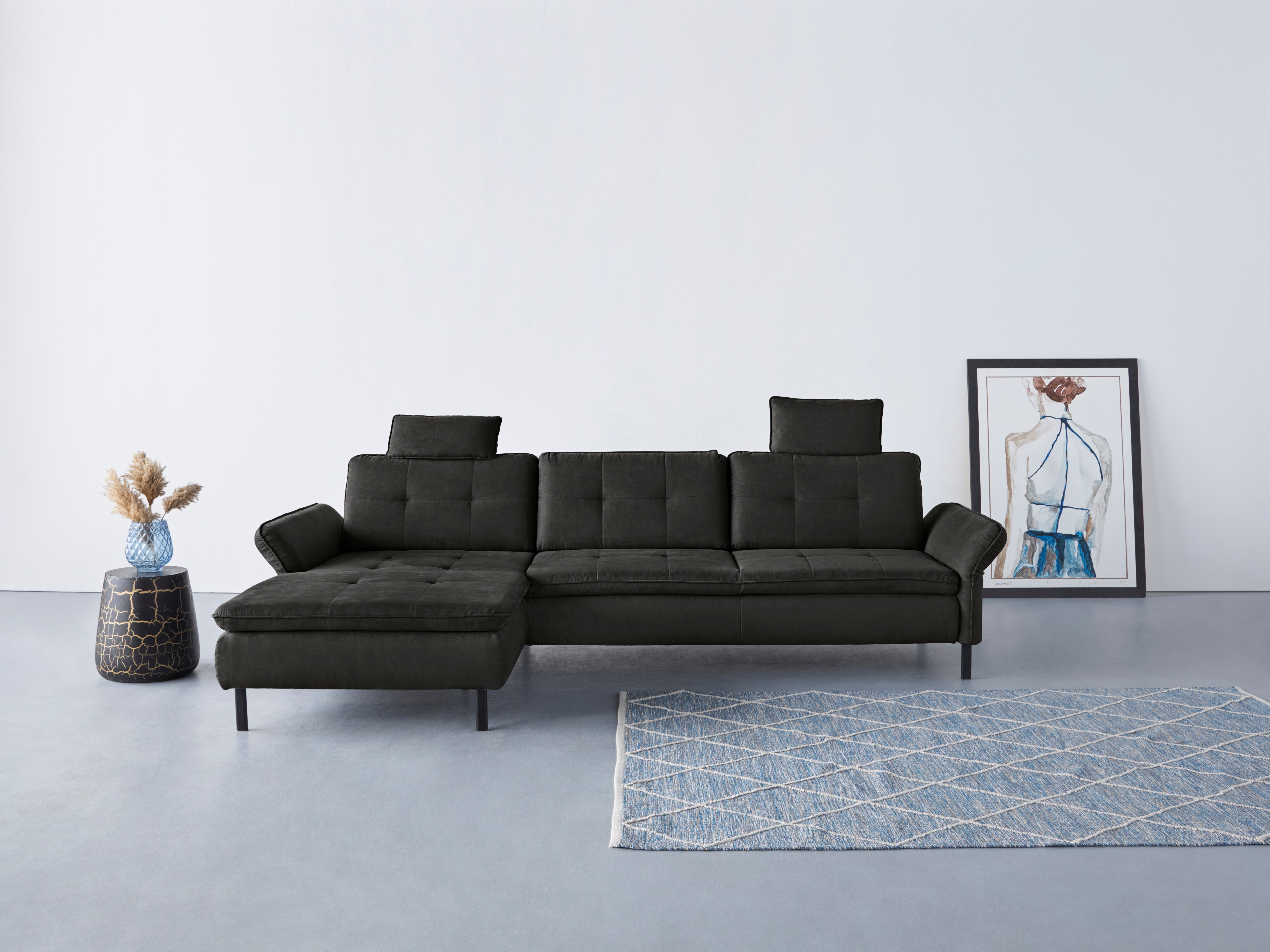 OTTO home Ecksofa "Birkholm L-Form" Armlehnverstellung, auch in Easy Clean Bezug - mit Wasser zu reinigen